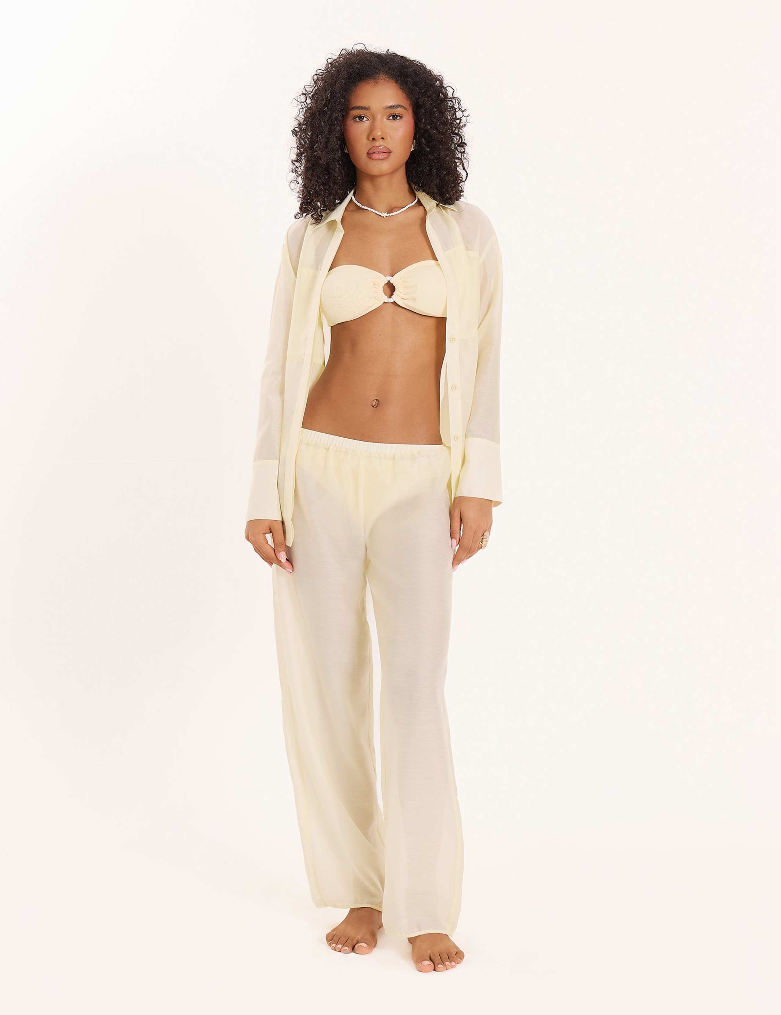 Elasticated Waist Wide Leg Beach Trousers 6 of 12