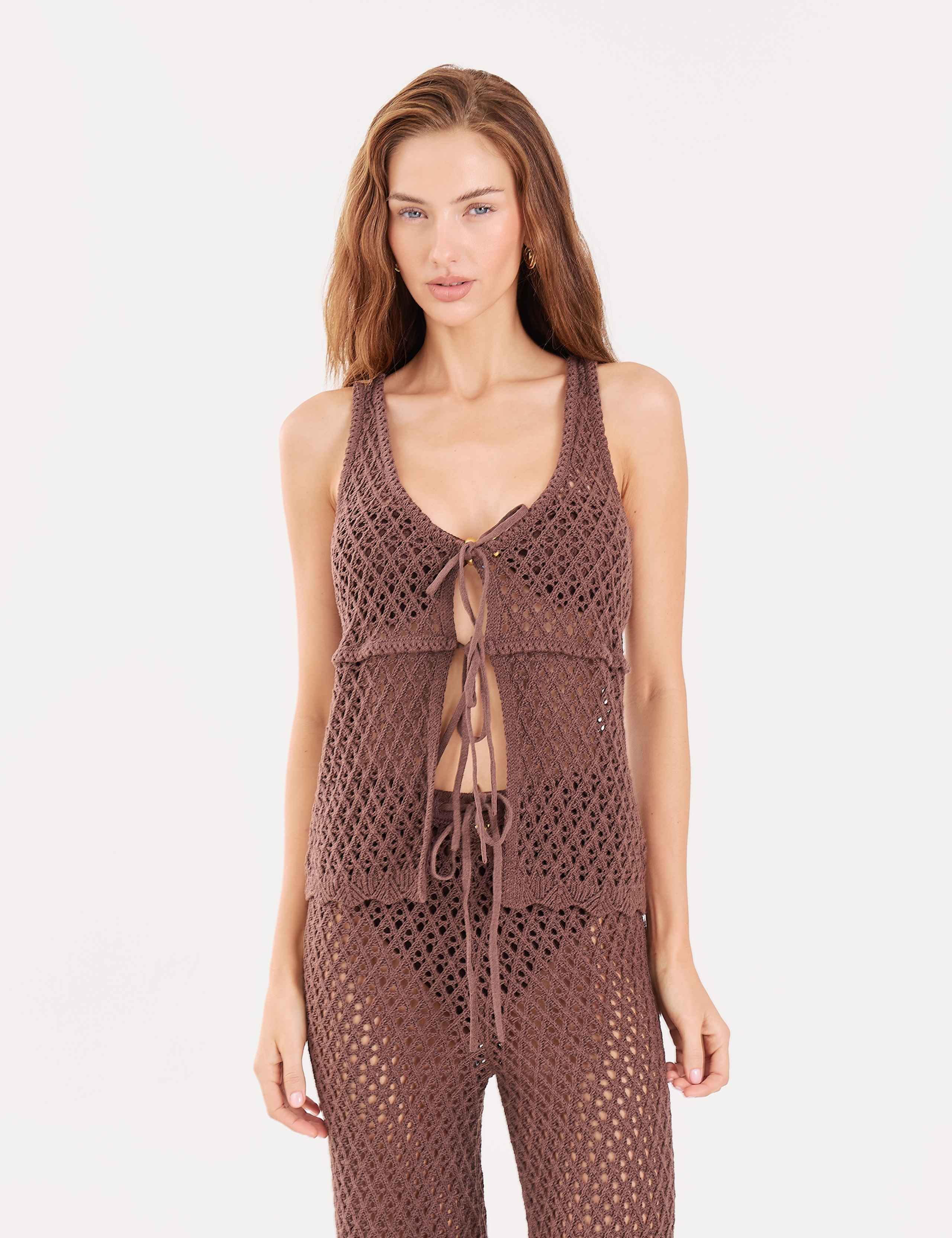 Cotton Rich Sweetheart Knitted Vest Top 2 of 6