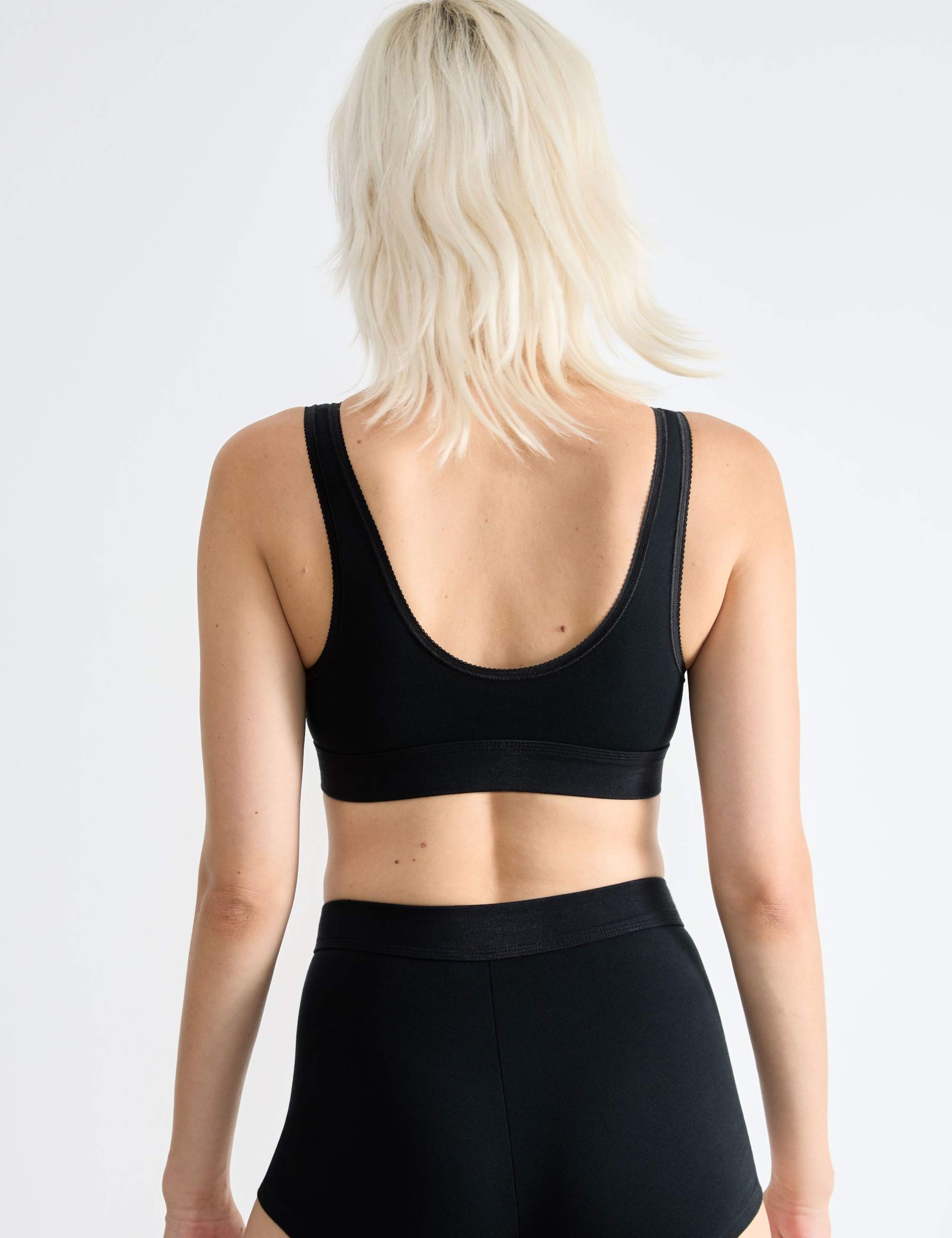 Double Comfort Cotton Rich Non- Wired Crop Top 3 of 7