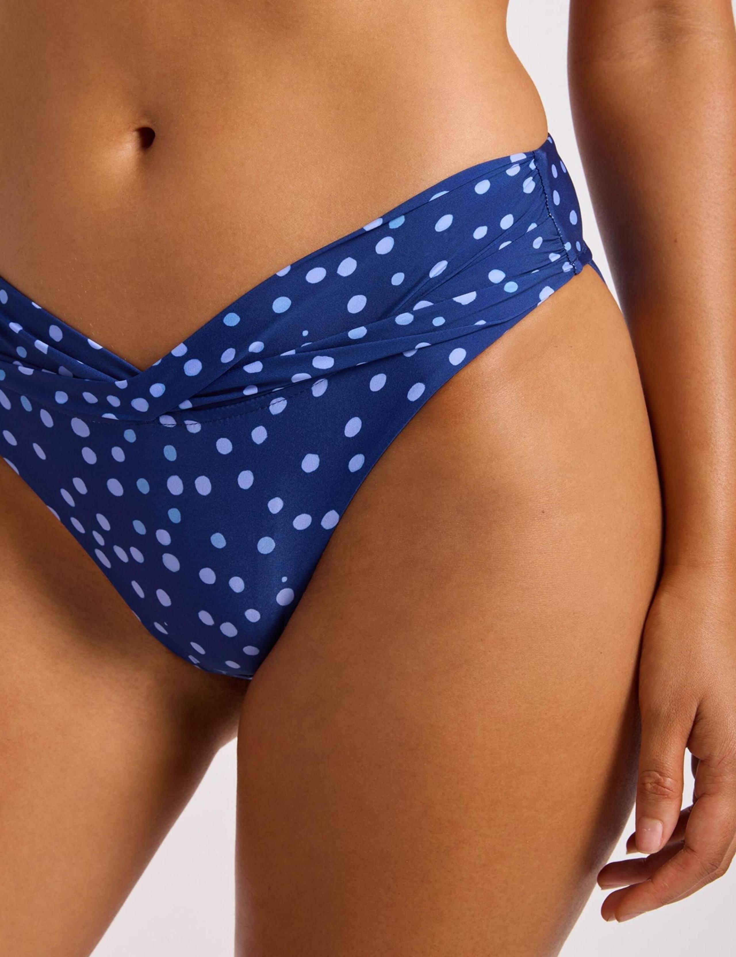 Dolce Dot Twist Band High Leg Bikini Bottoms 5 of 5