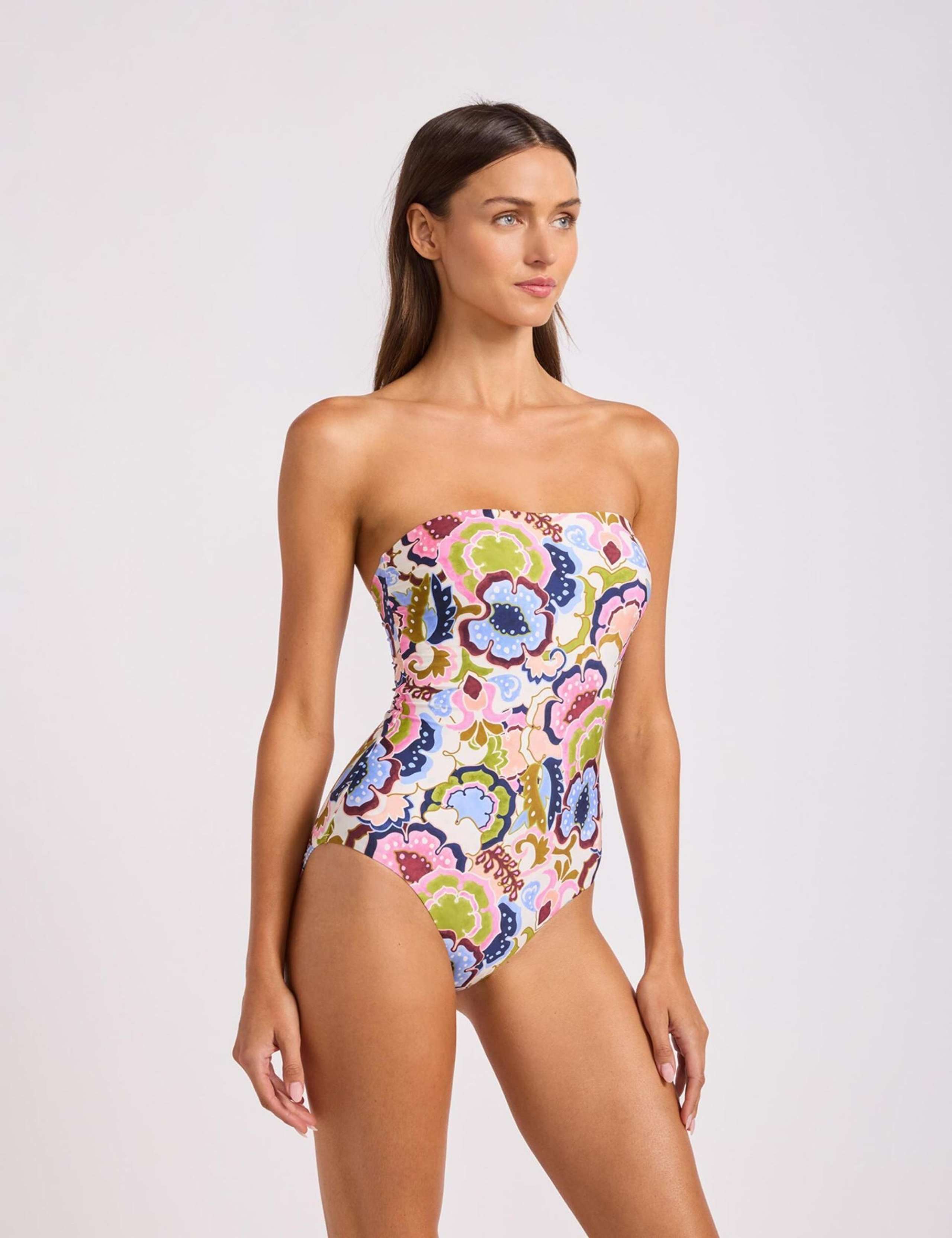 Floral Bandeau Swimsuit 2 of 4