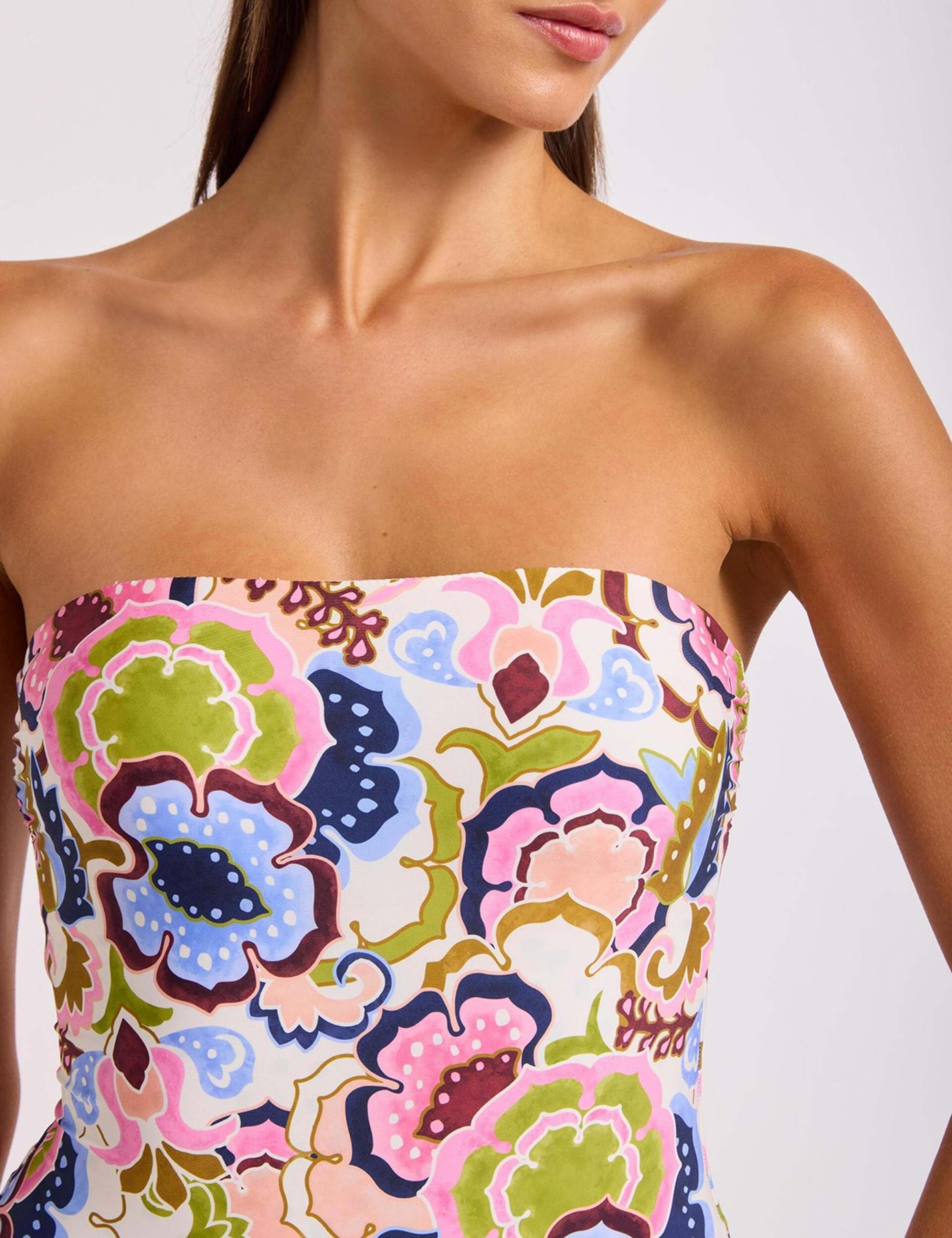 Floral Bandeau Swimsuit 3 of 4