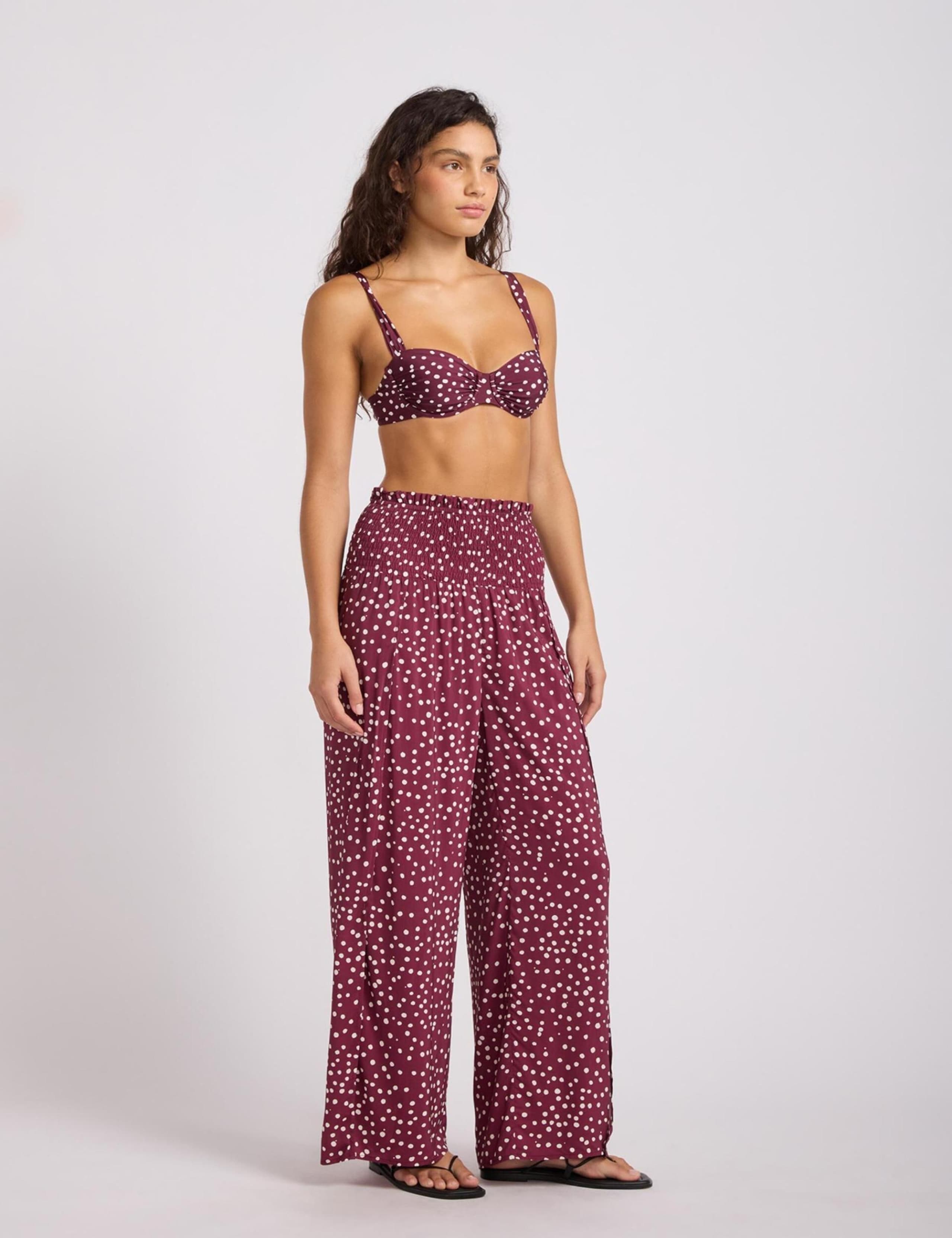 Spot Print Dolce Dot Polka Dot Wide Leg Trousers 2 of 4