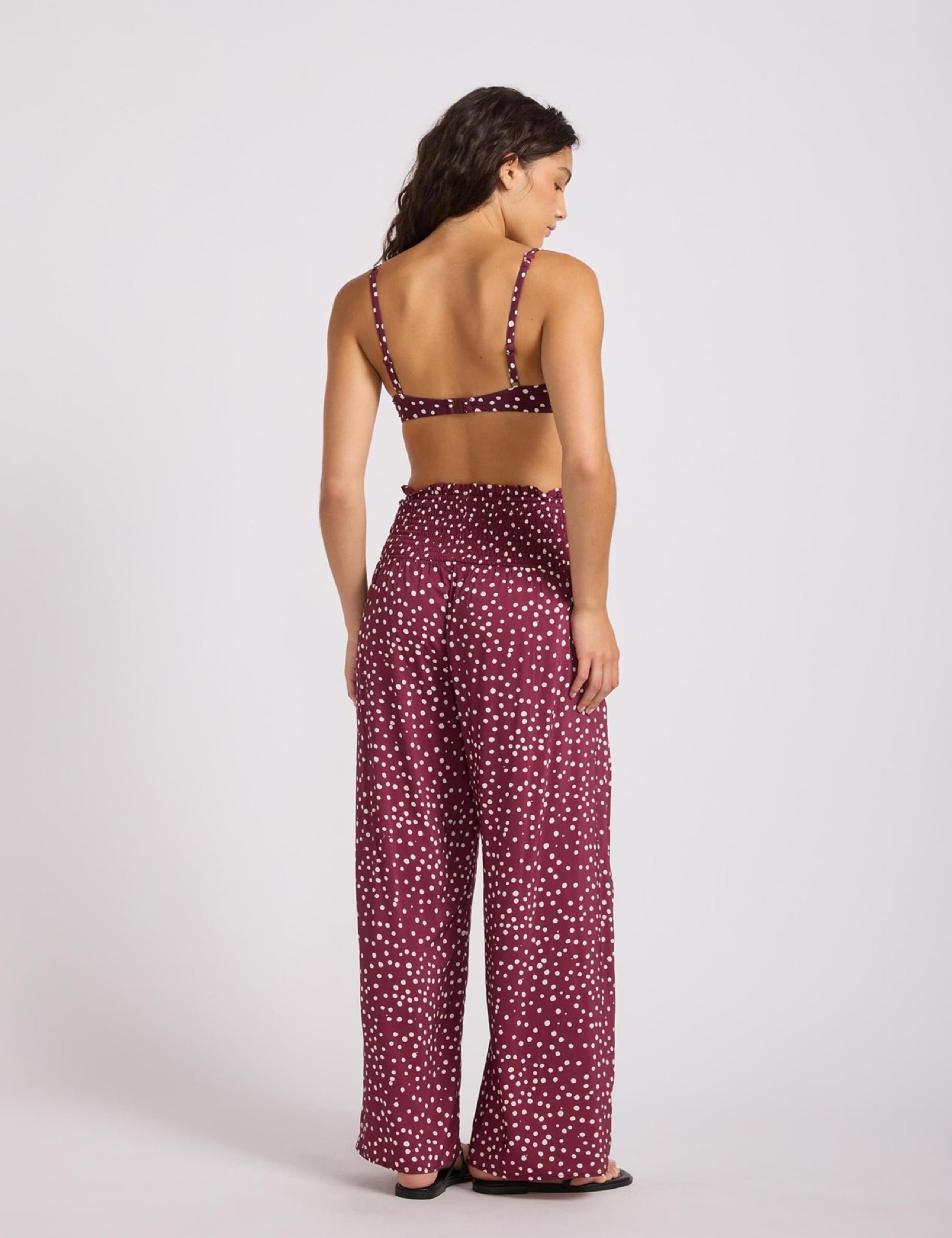 Spot Print Dolce Dot Polka Dot Wide Leg Trousers 3 of 4