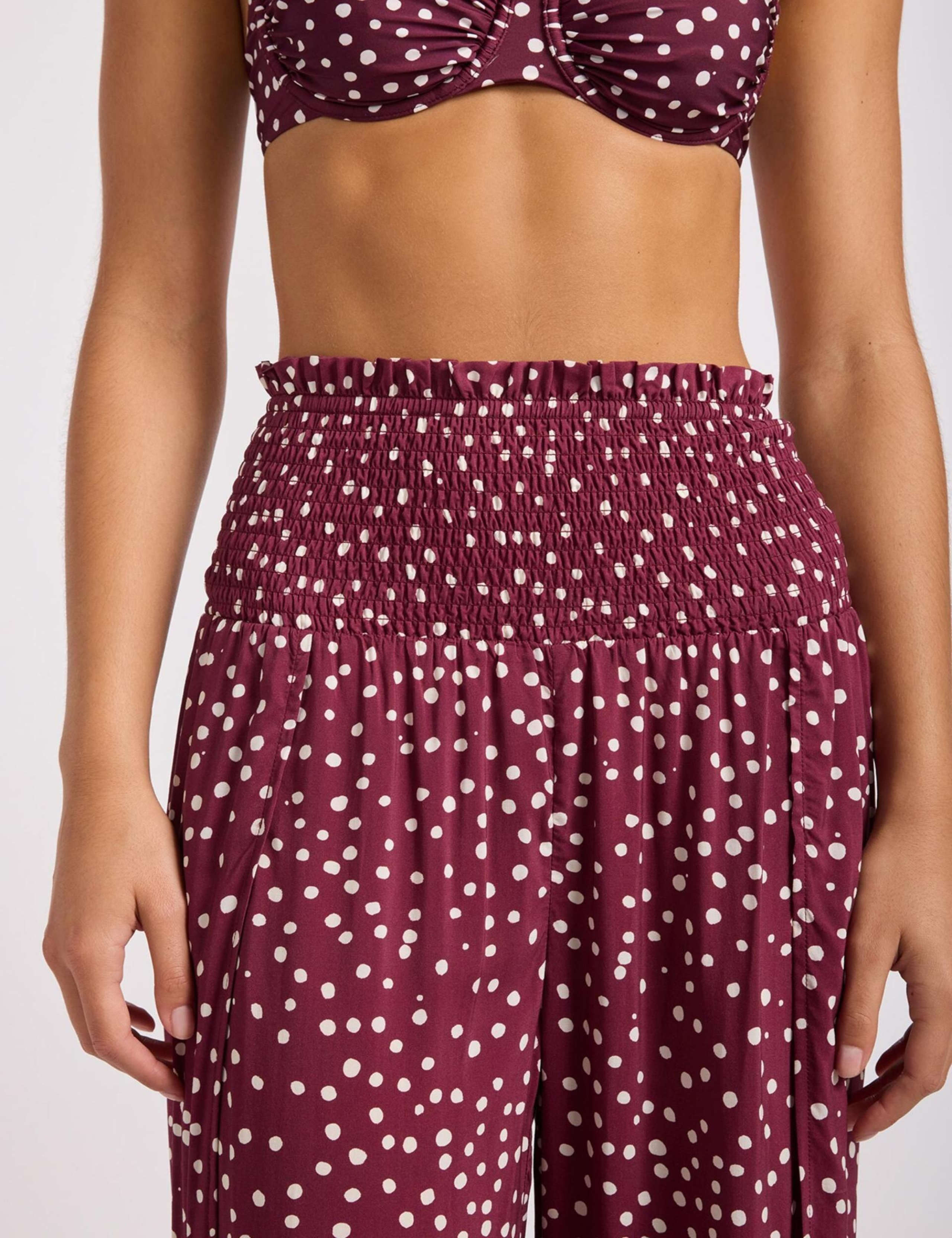 Spot Print Dolce Dot Polka Dot Wide Leg Trousers 4 of 4