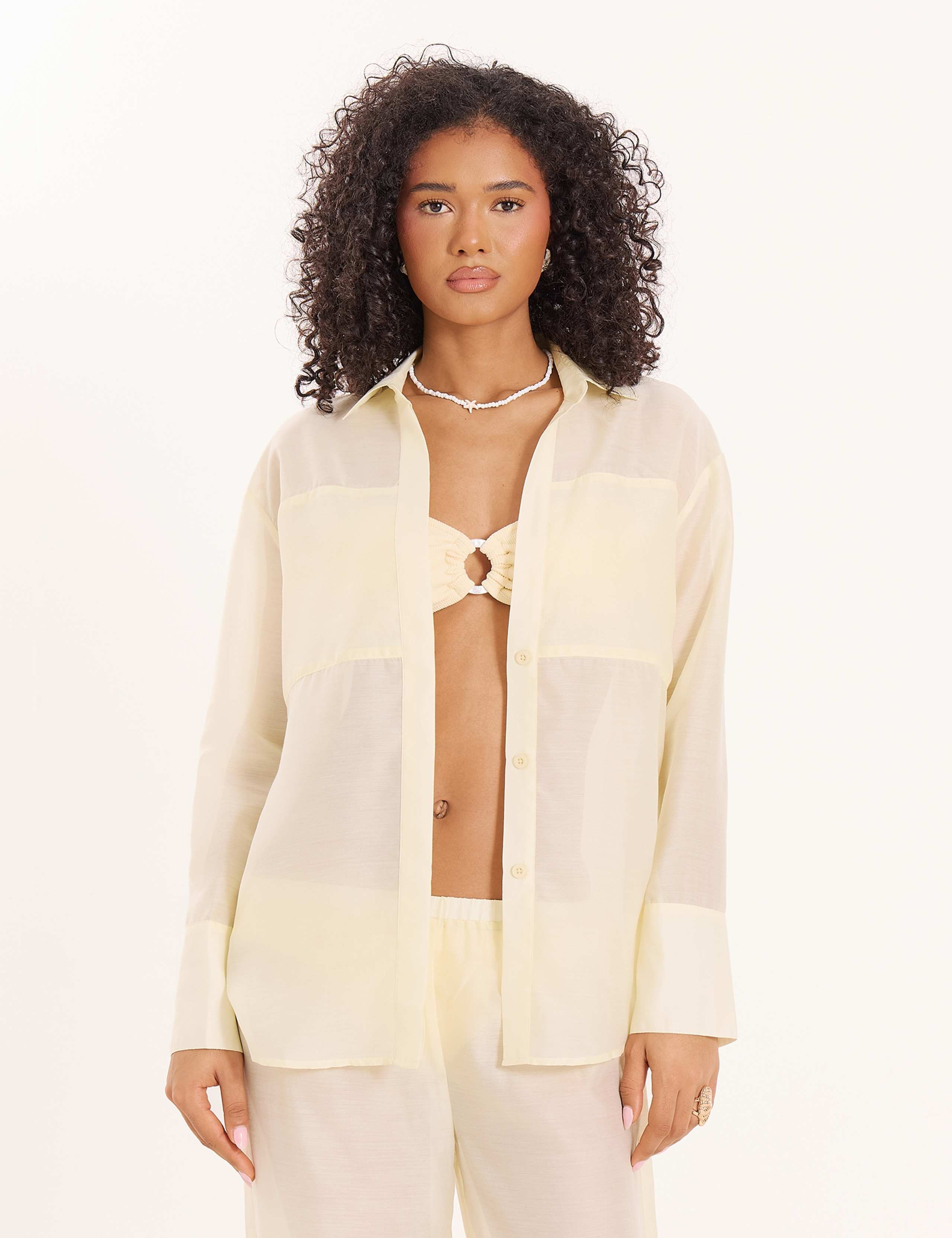 Collared Button Through Relaxed Beach Shirt 3 of 5
