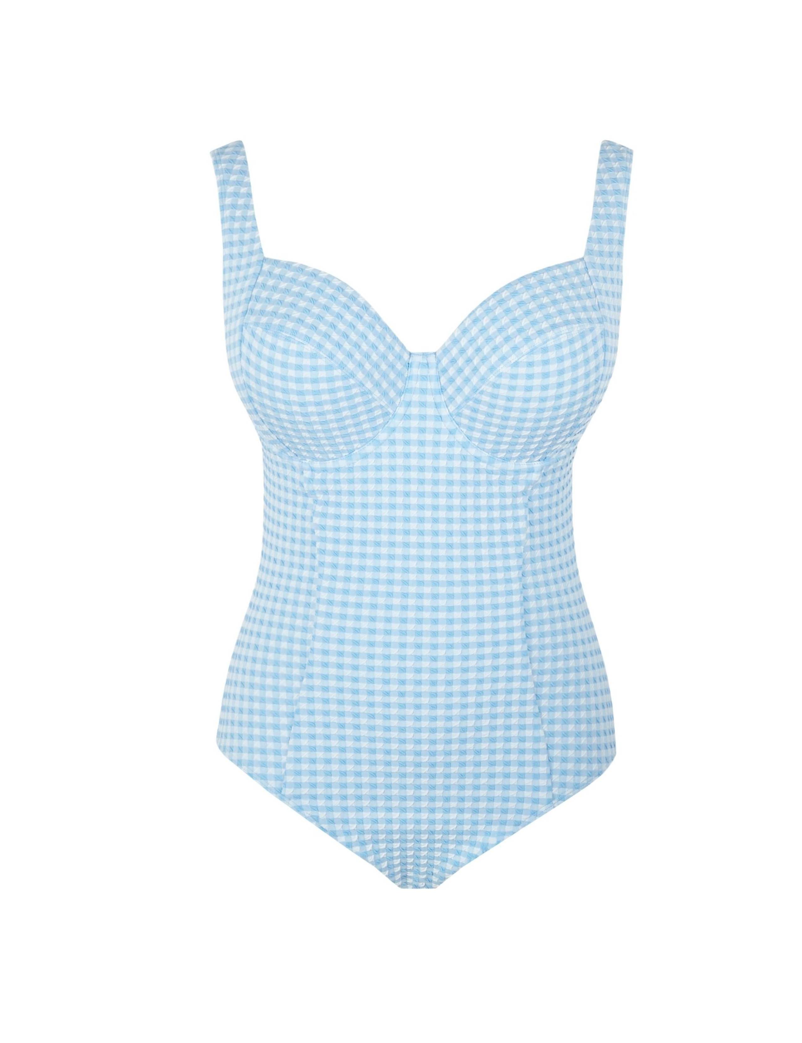 Paloma Gingham Textured Wired Swimsuit (D-K) 2 of 5