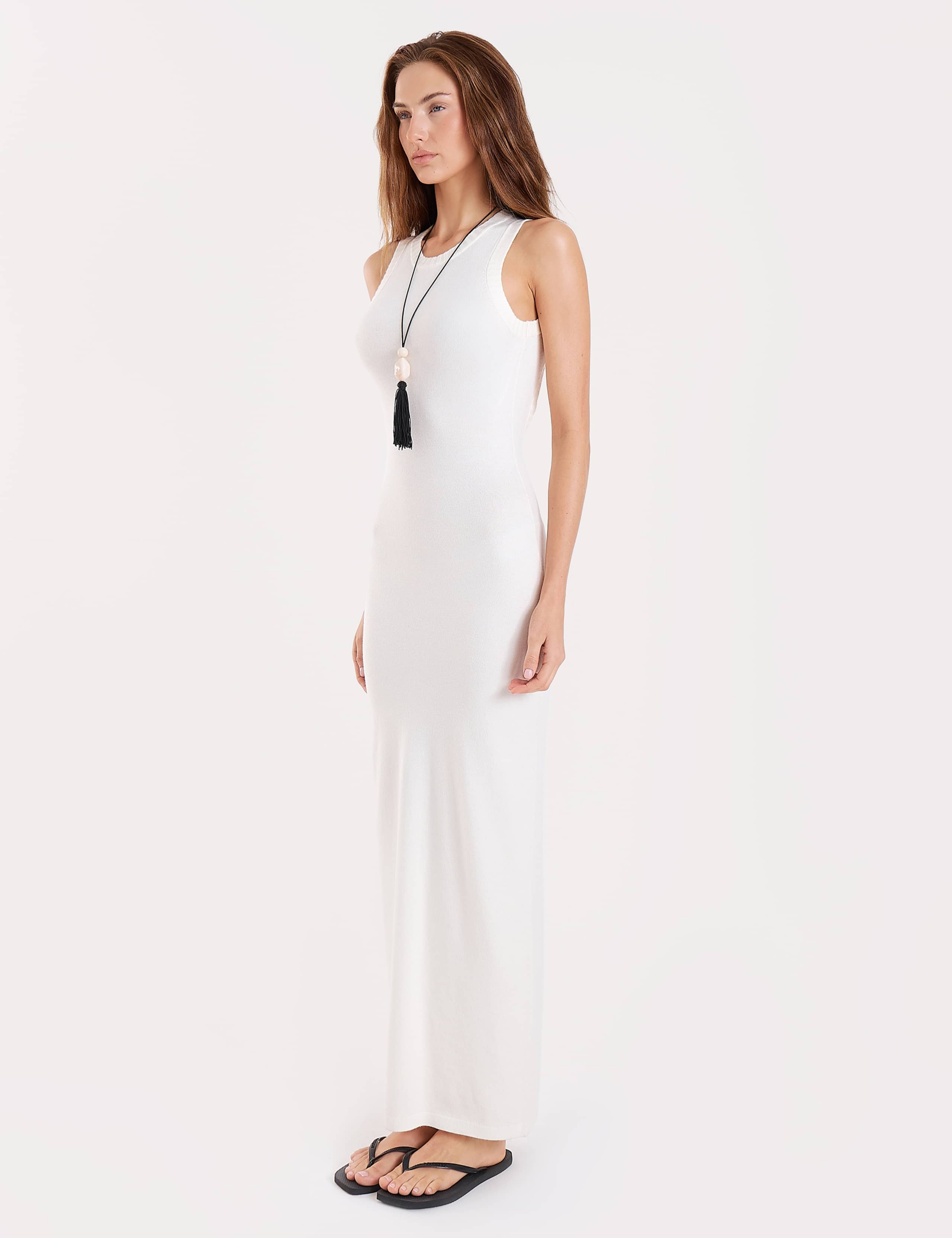Knitted High Neck Maxi Beach Dress 2 of 7