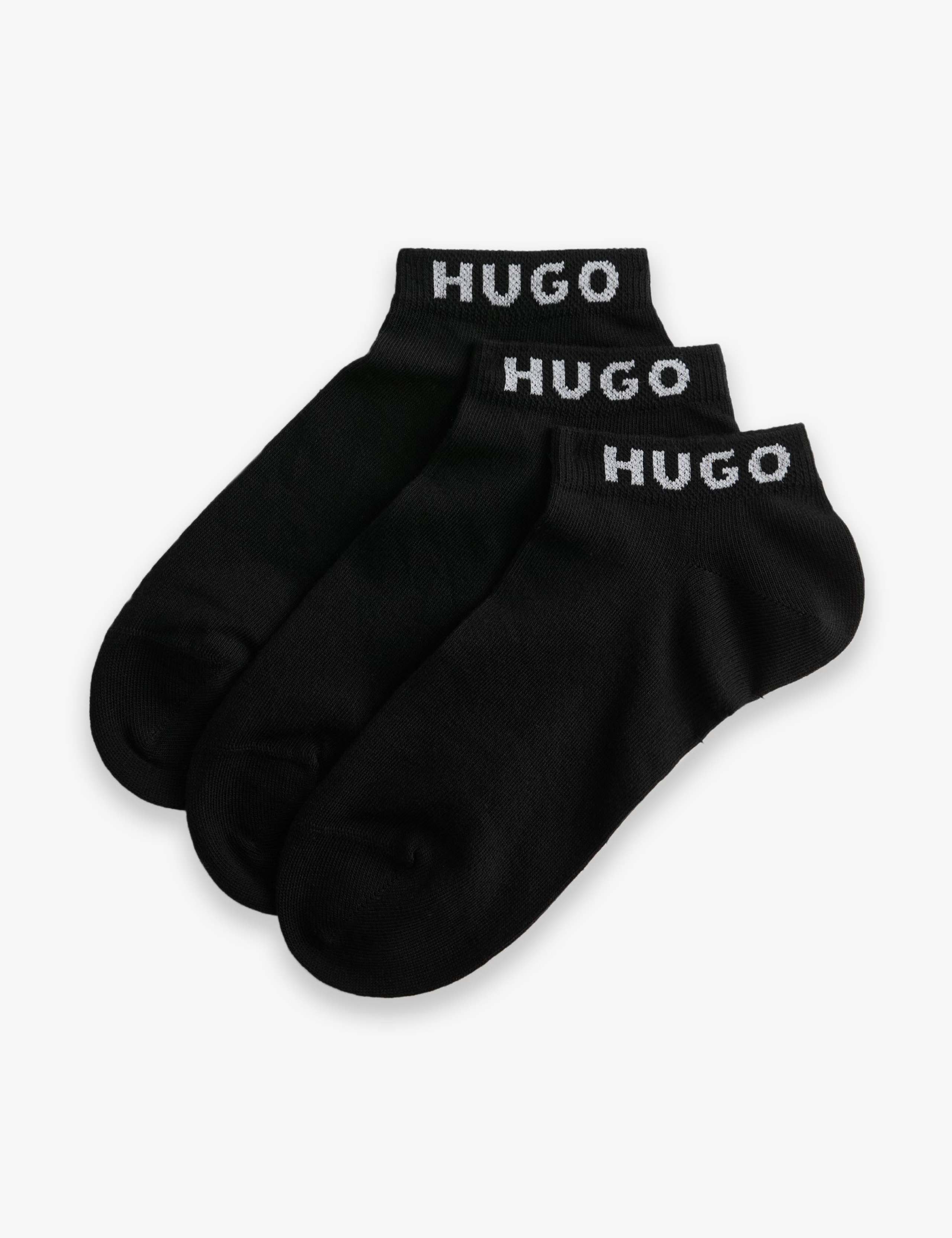 3 Pack Cotton Rich Logo Trainer Socks 1 of 3