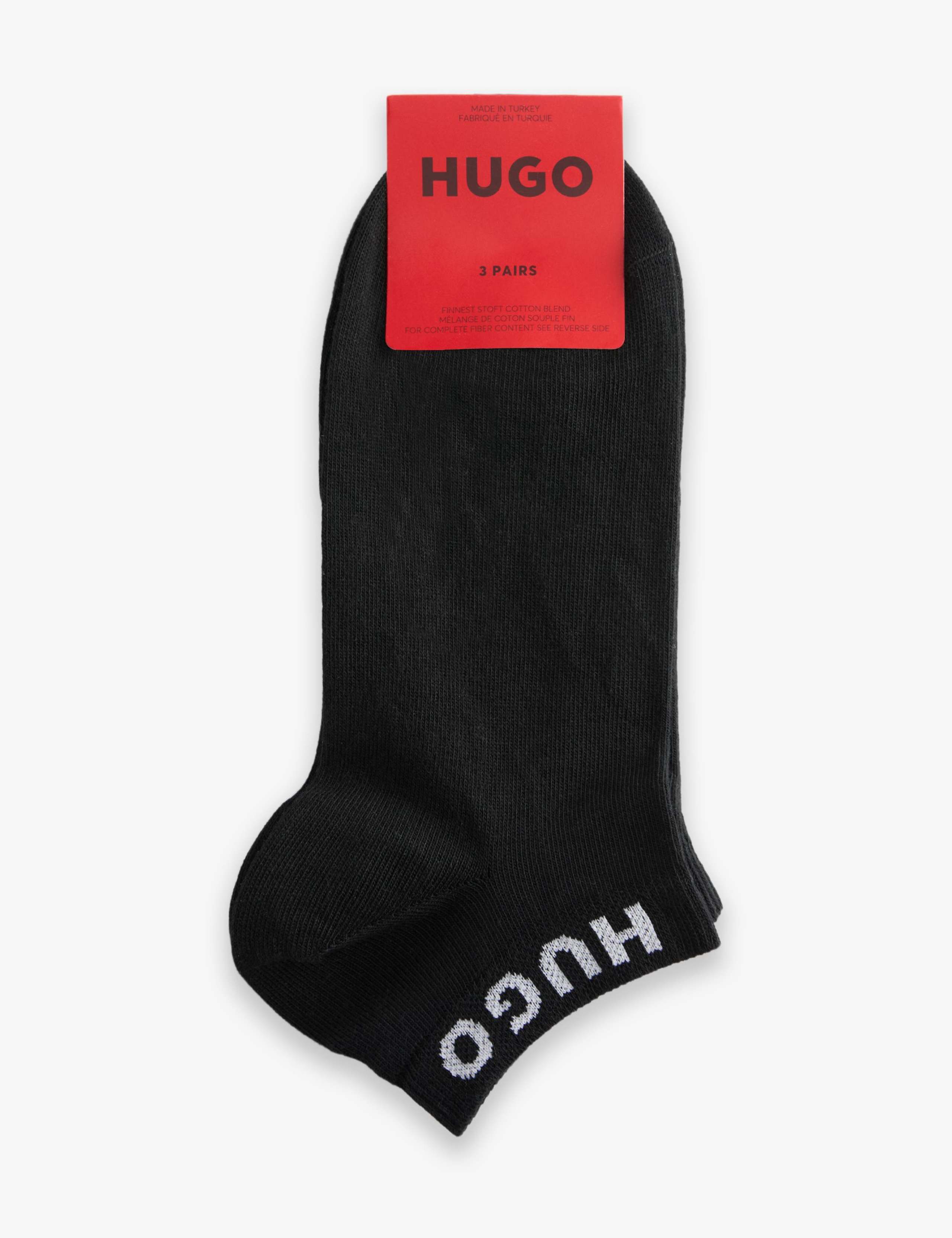 3 Pack Cotton Rich Logo Trainer Socks 2 of 3