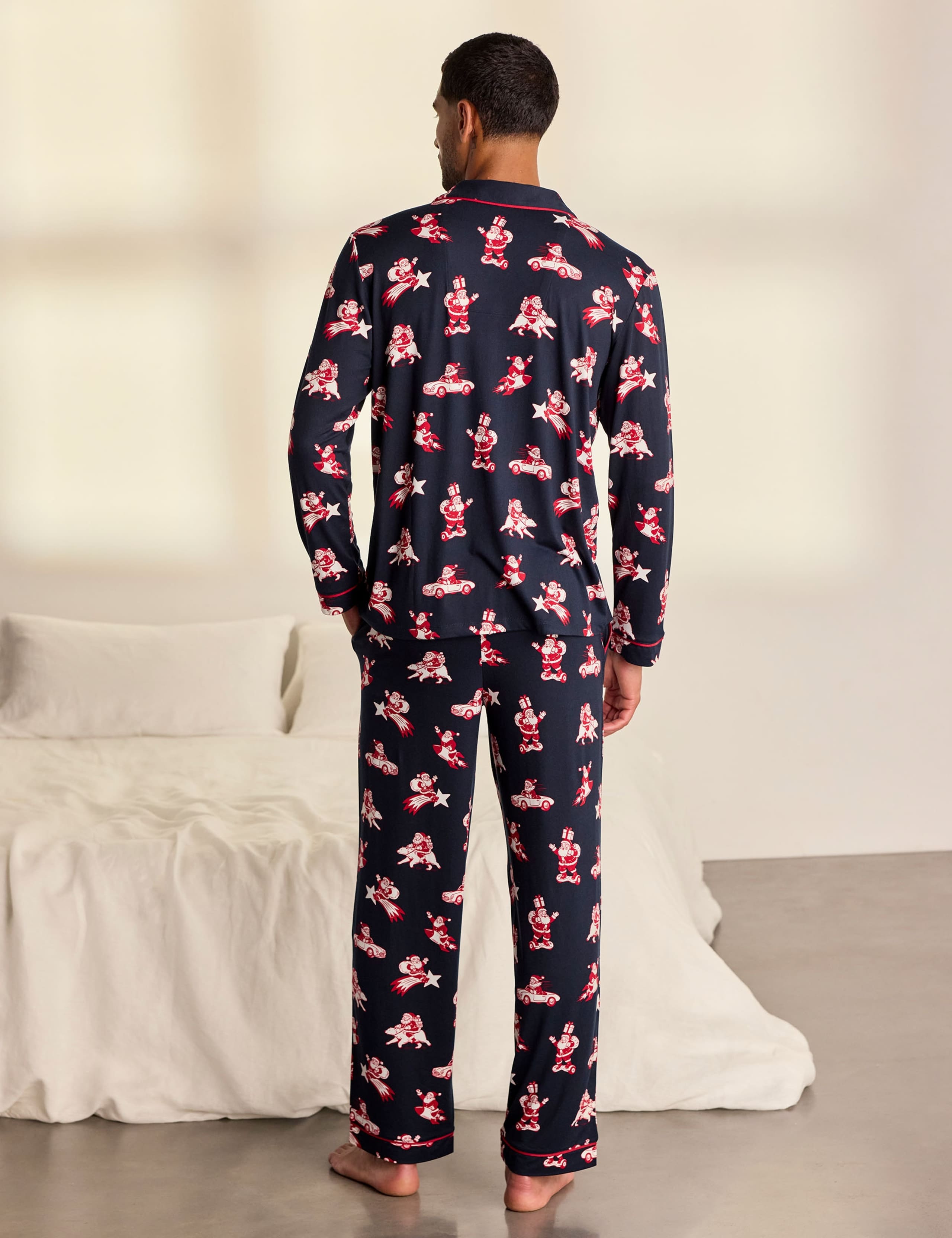 Button Fastening Long Sleeve Pyjama Set 5 of 6