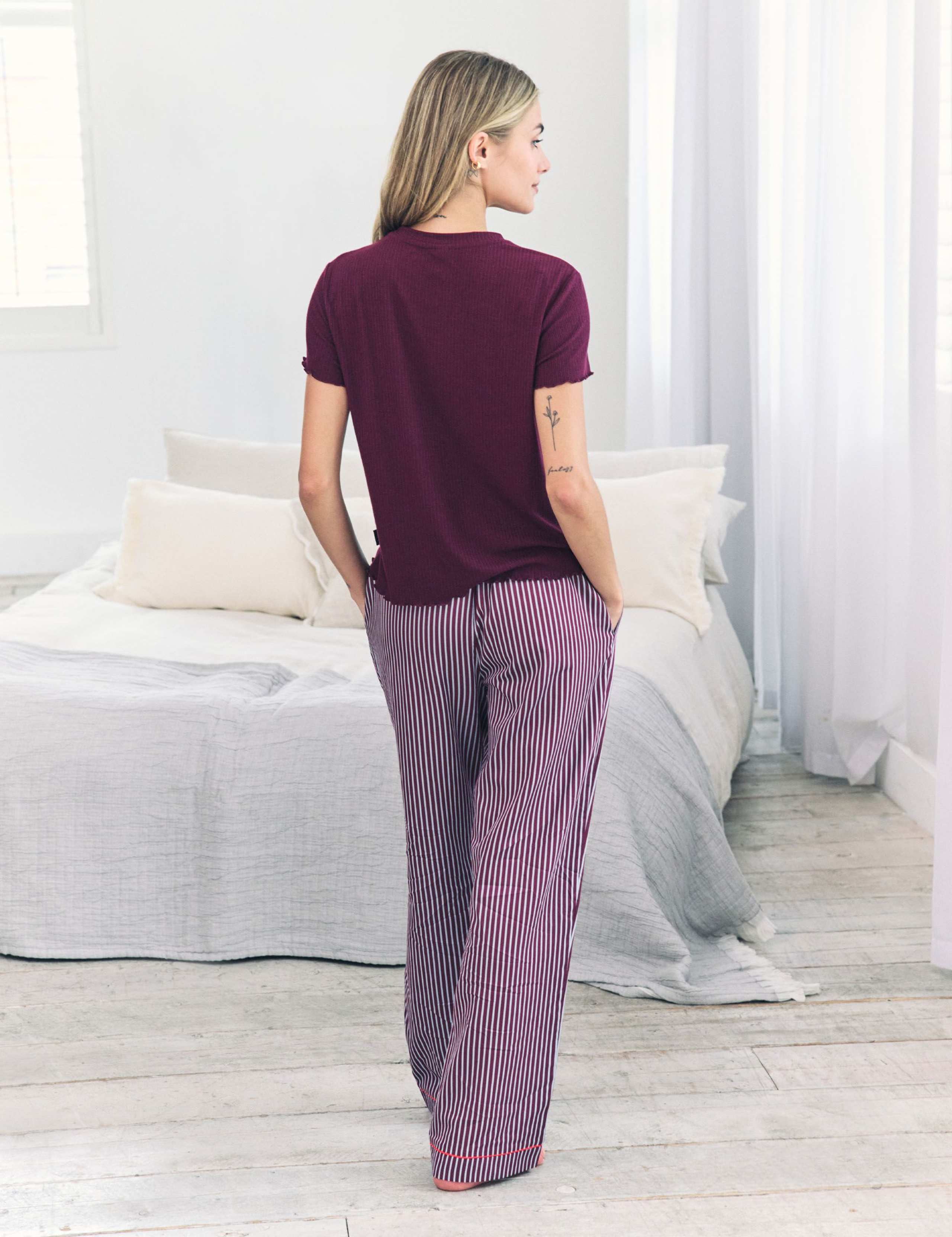Pure Cotton Striped Pyjama Set 2 of 11