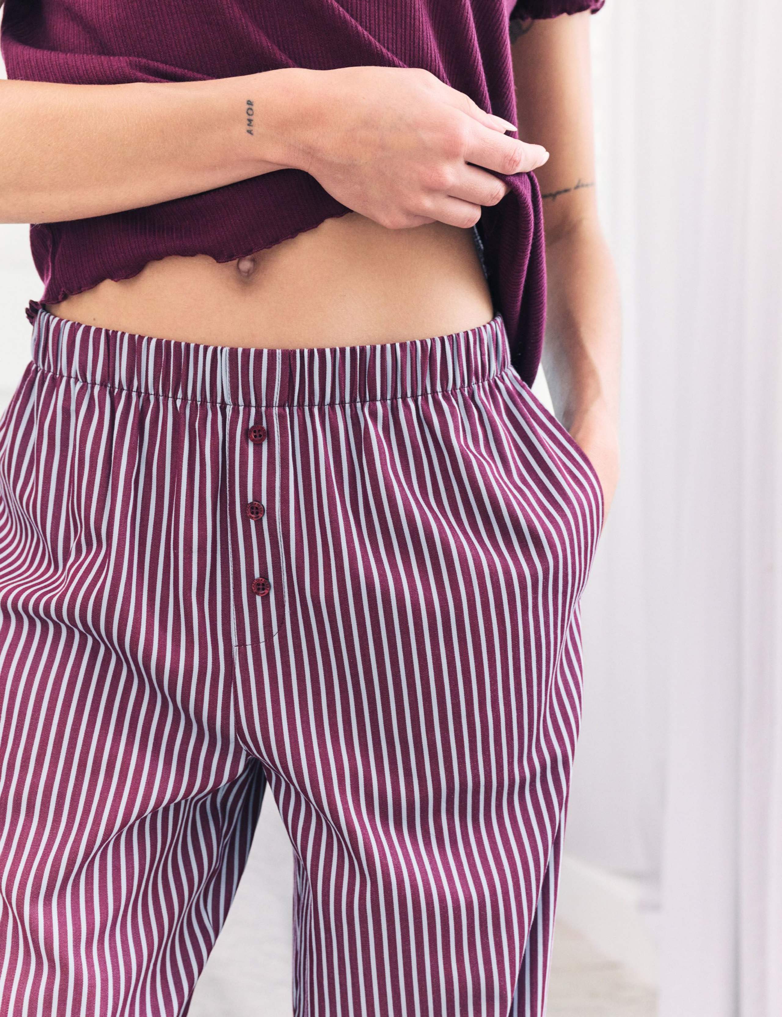 Pure Cotton Striped Pyjama Set 8 of 11