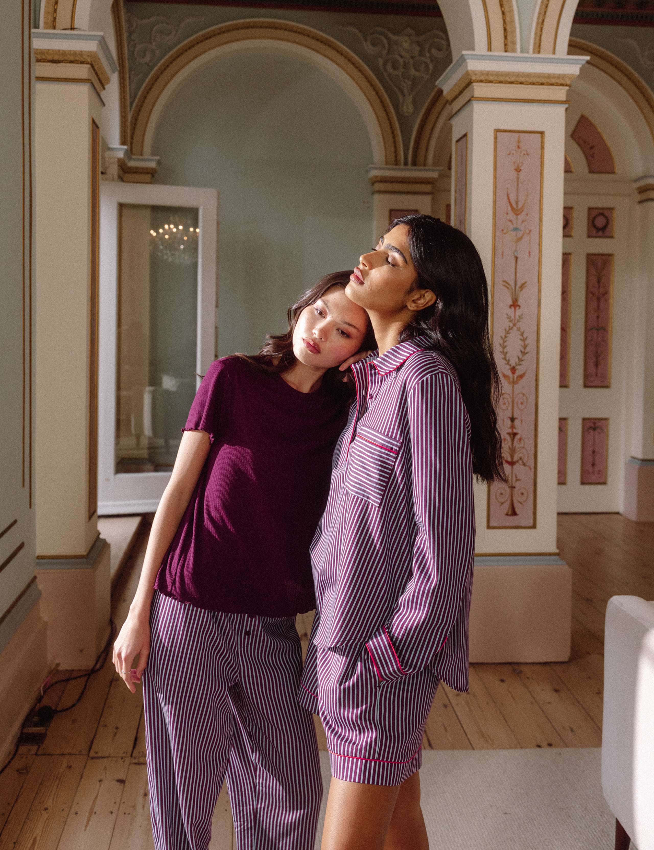 Pure Cotton Striped Pyjama Set 10 of 11