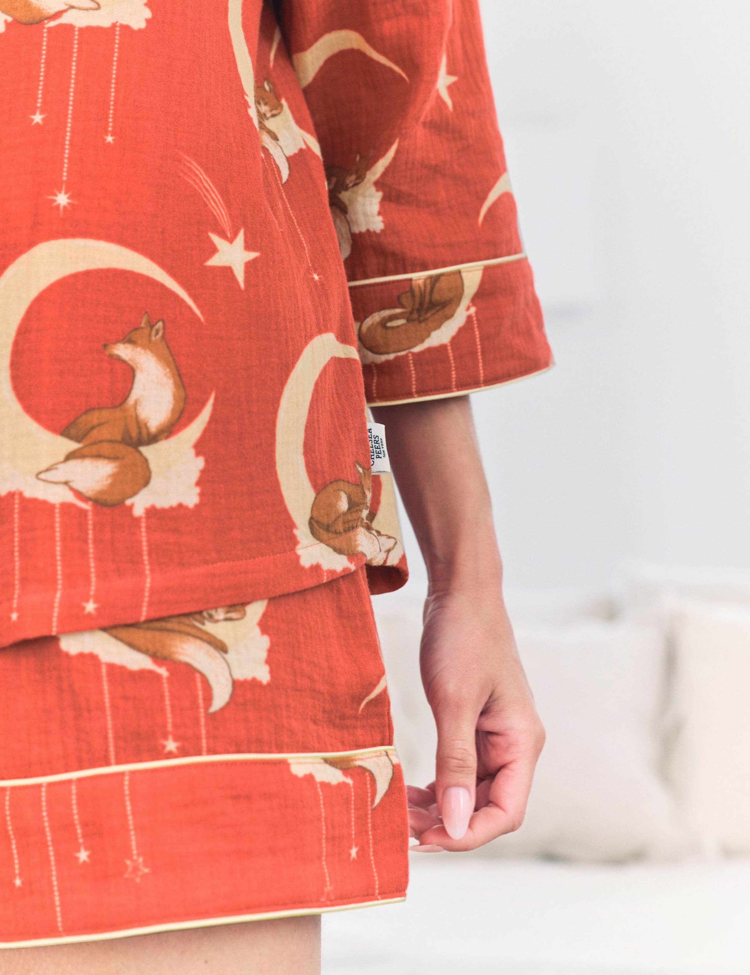 Pure Cotton Fox & Moon Print Shortie Set 7 of 7