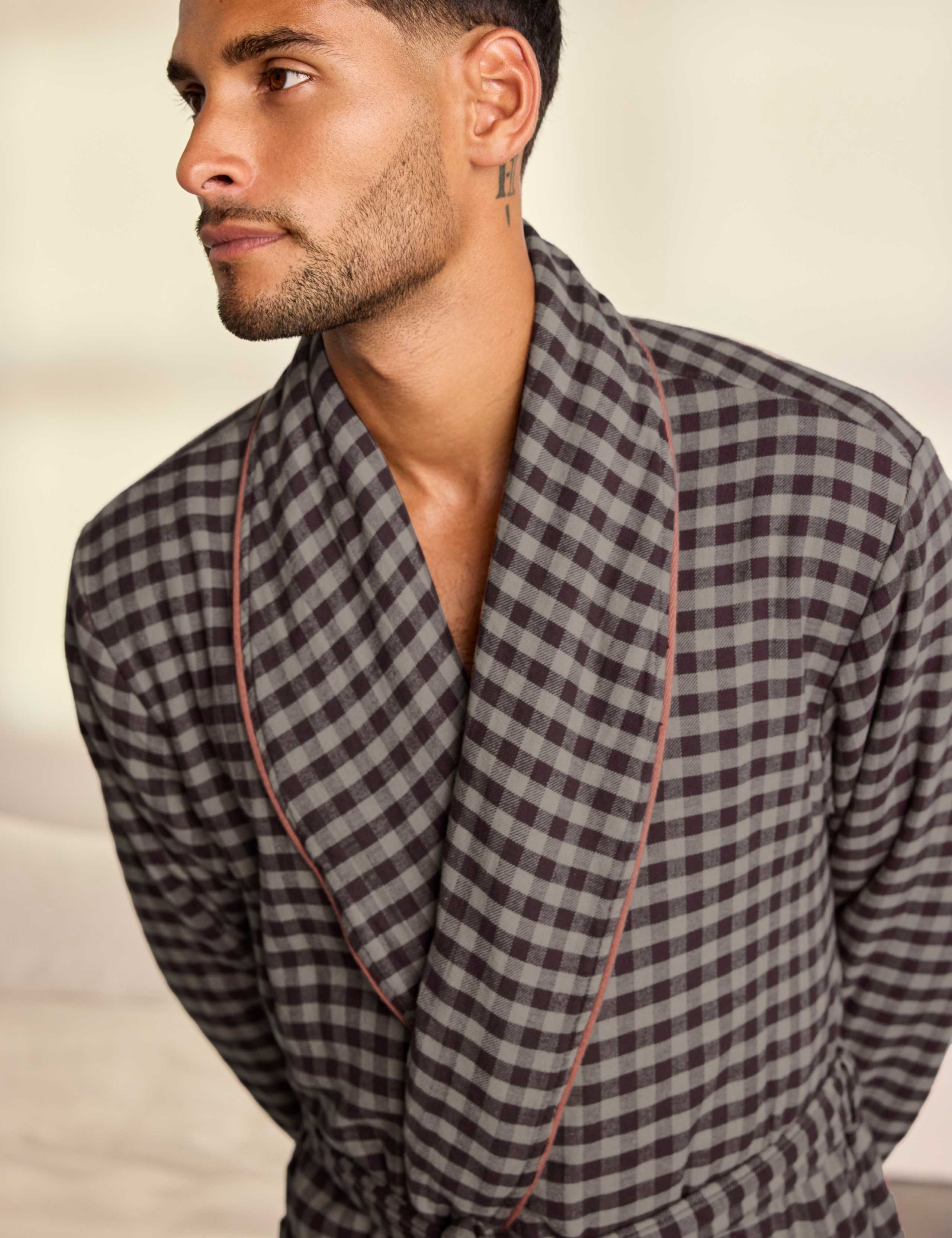 Cotton Belted Long Sleeve Dressing Gown 3 of 5