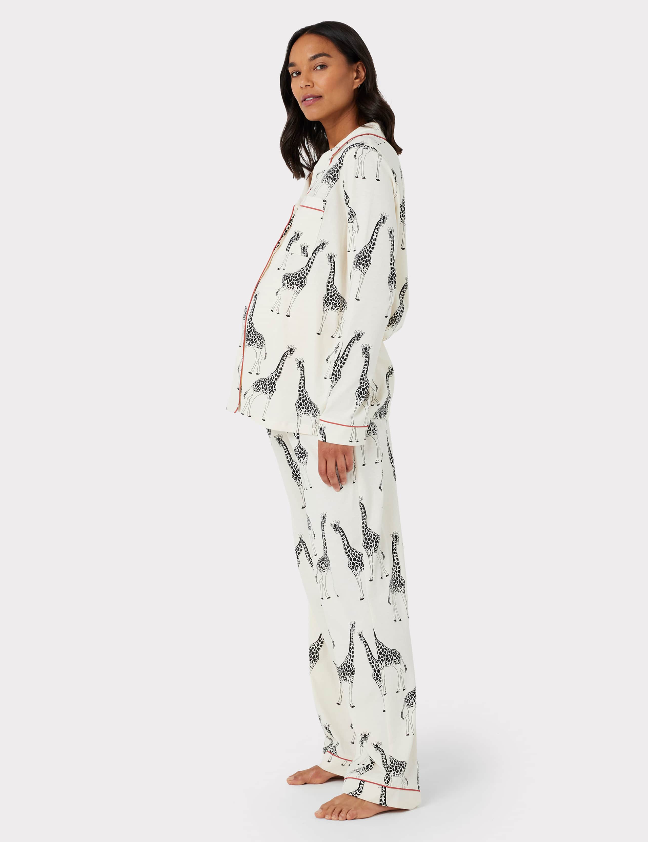 Maternity Cotton Giraffe Pyjama Set 3 of 6