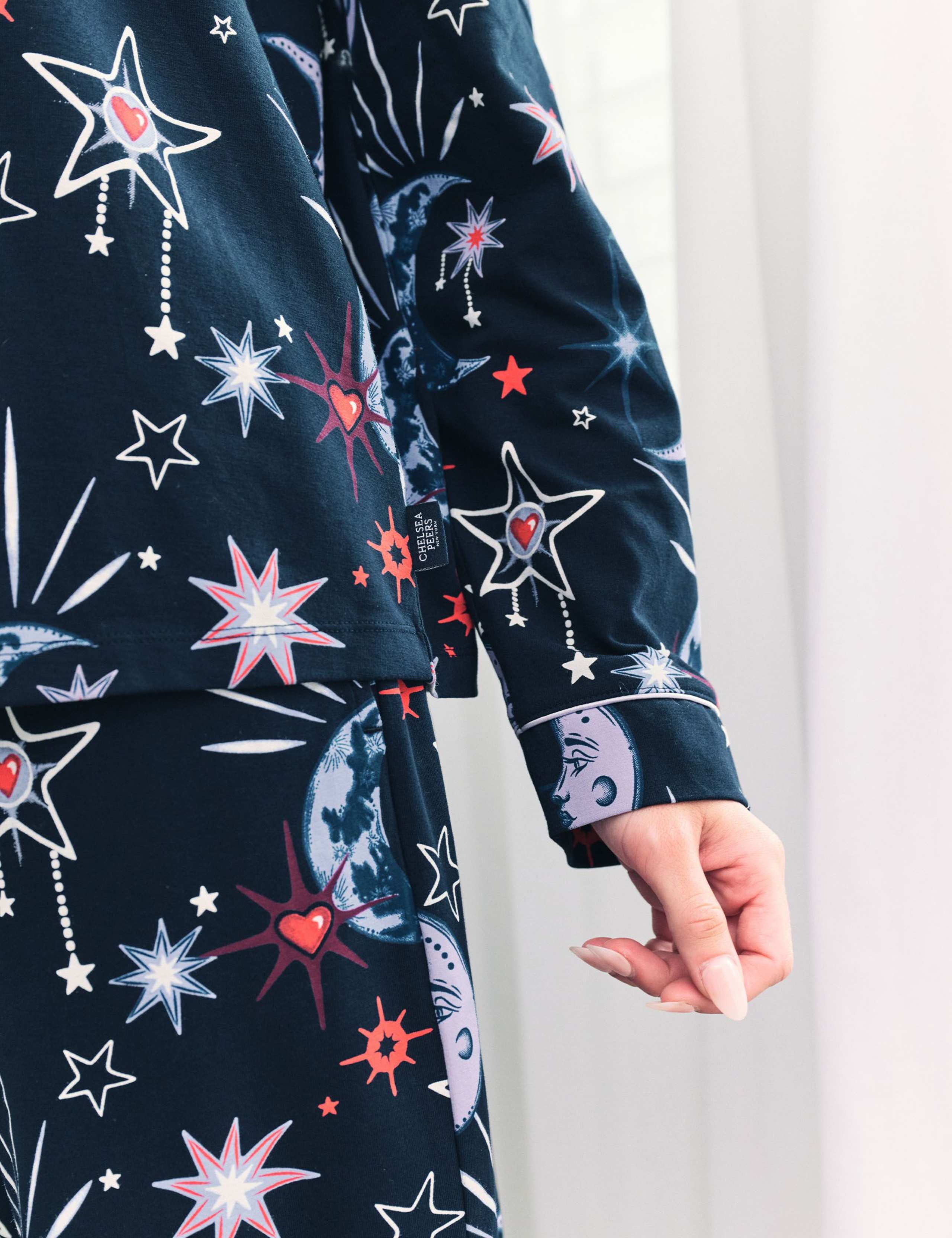 Cotton Rich Moon Print Revere Pyjama Set 5 of 6