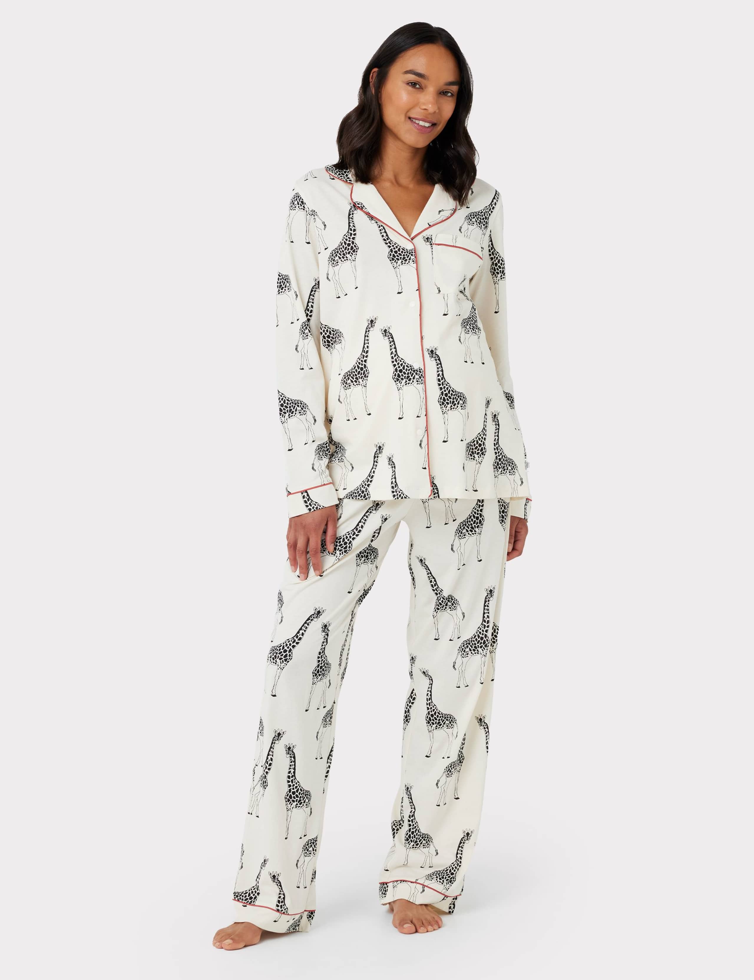 Maternity Pure Cotton Giraffe Pyjama Set 1 of 6