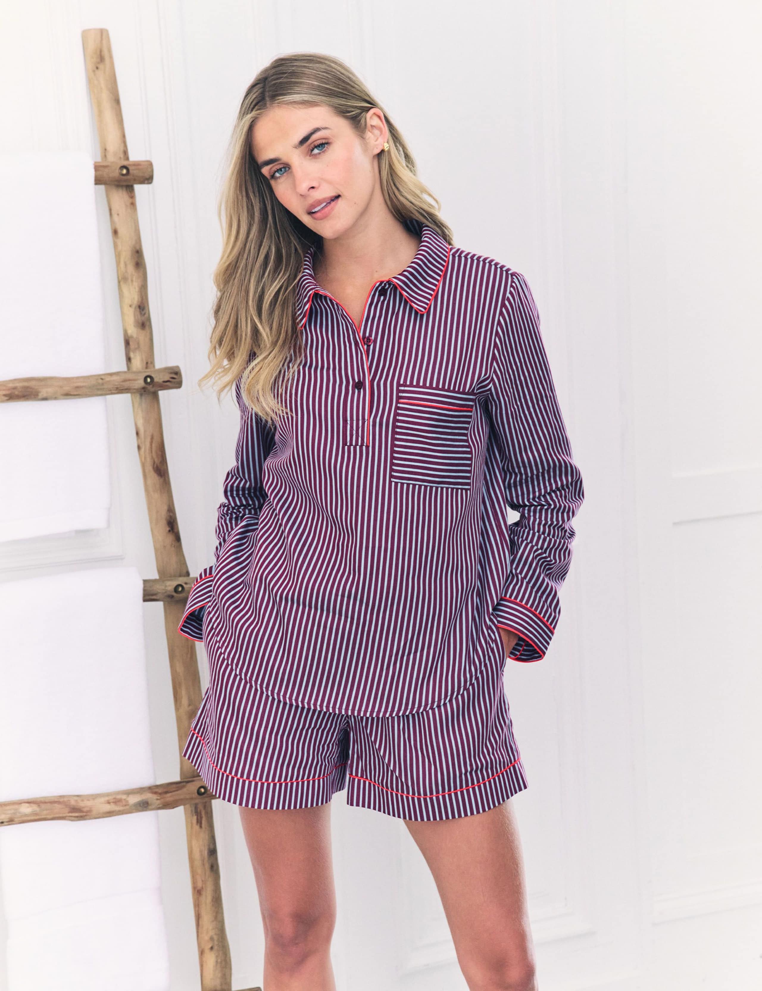 Pure Cotton Striped Shortie Set 2 of 6