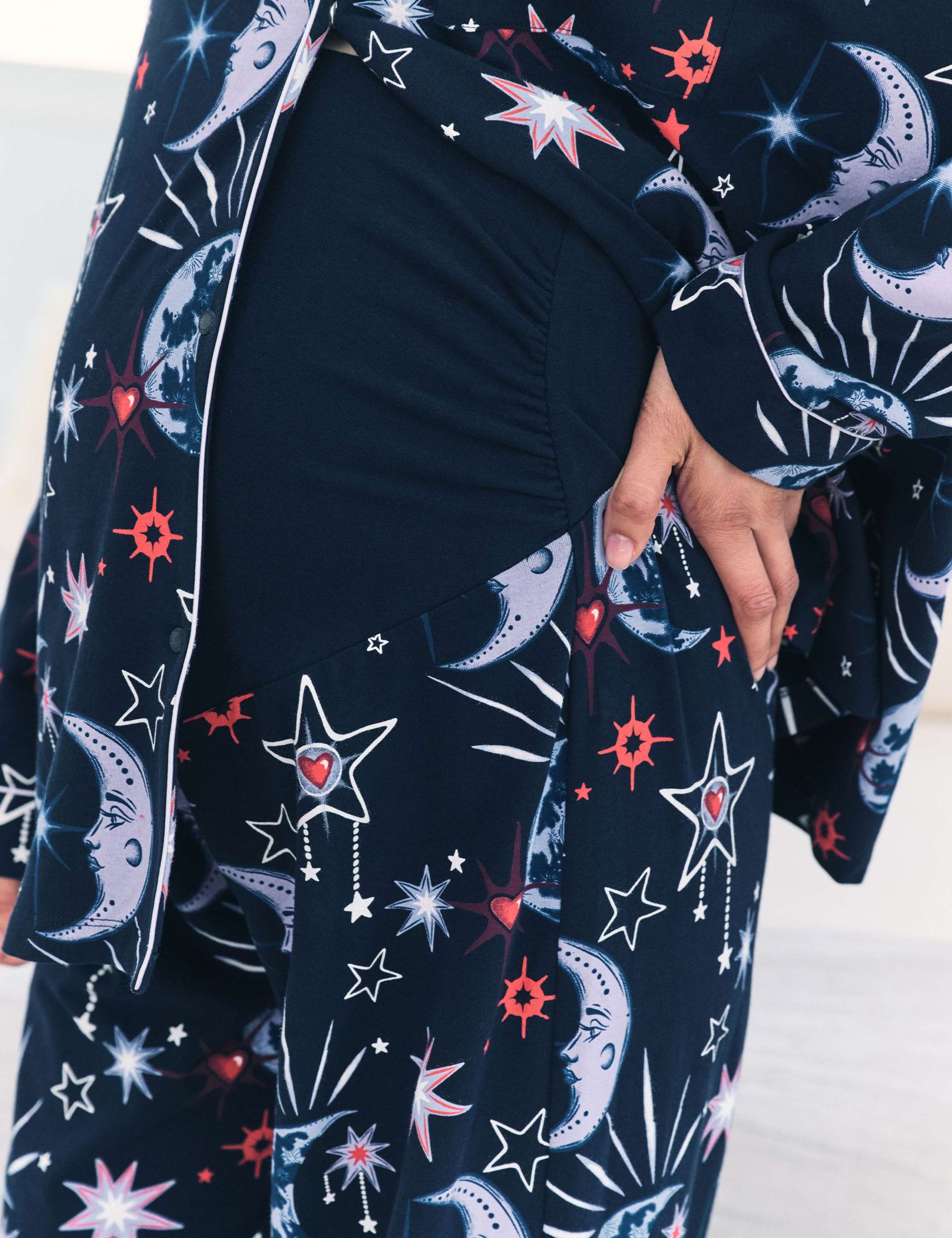 Maternity Cotton Rich Moon Print Pyjama Set 4 of 5