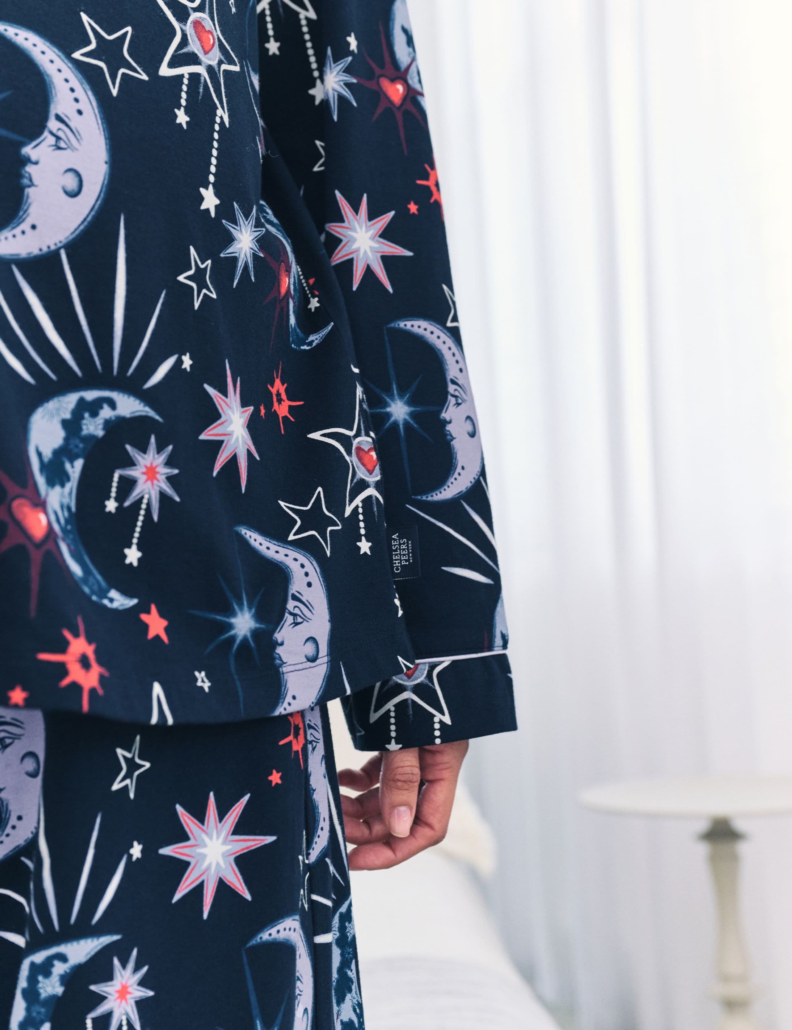 Maternity Cotton Rich Moon Print Pyjama Set 5 of 5