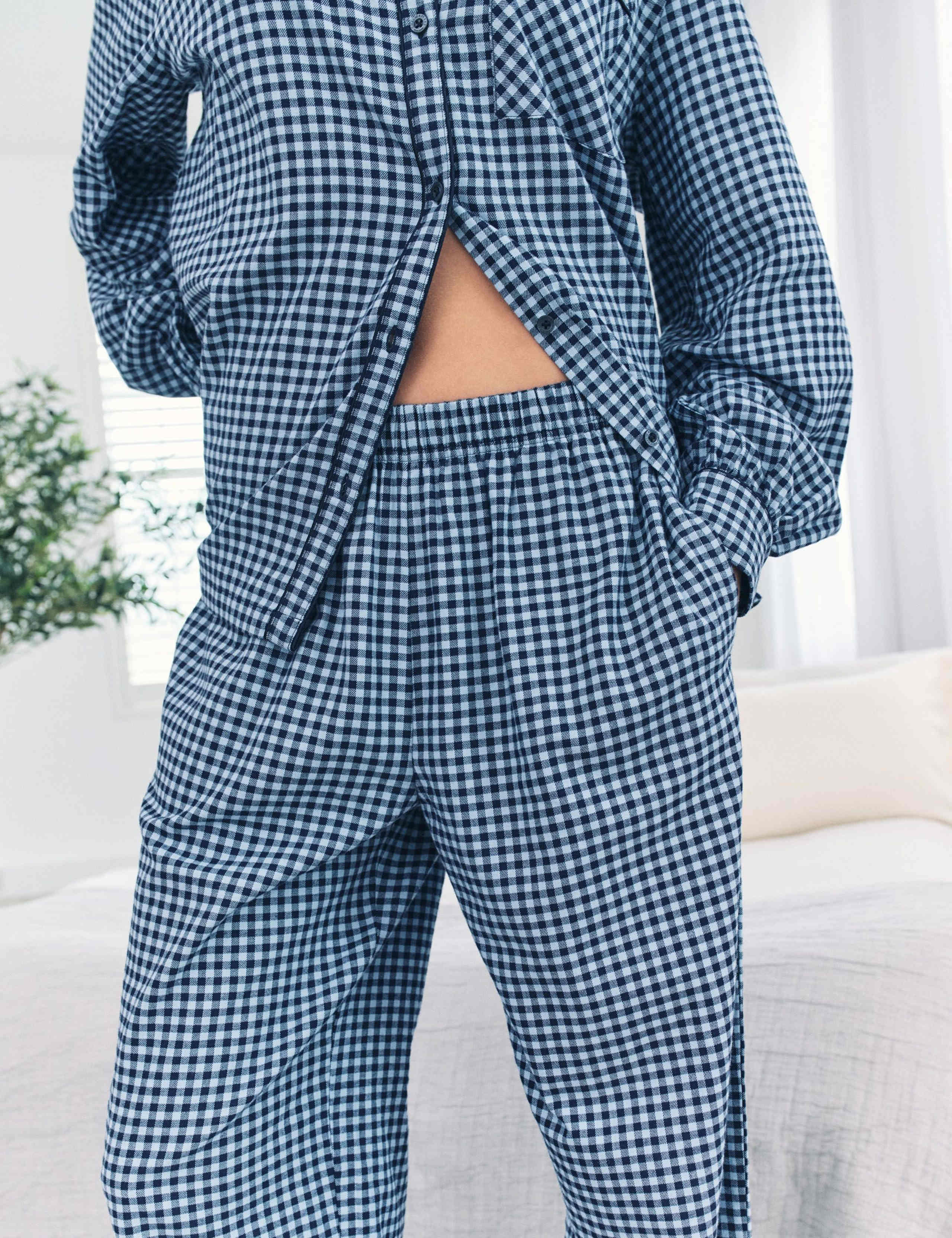 Brushed Cotton Pyjama Set with Scrunchie 8 of 9