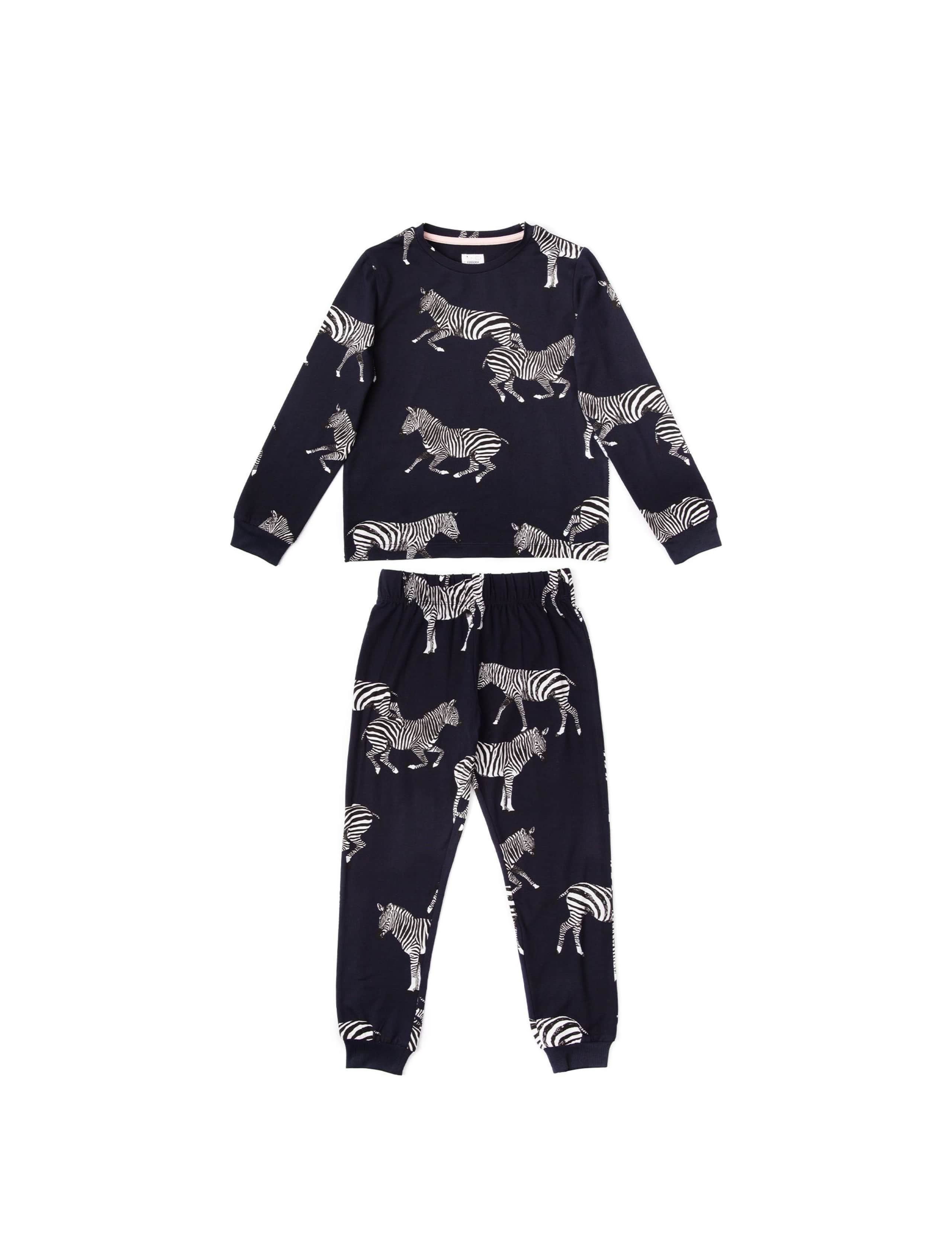 Jersey Zebra Print Cuffed Pyjamas (1-12 Yrs) 1 of 3