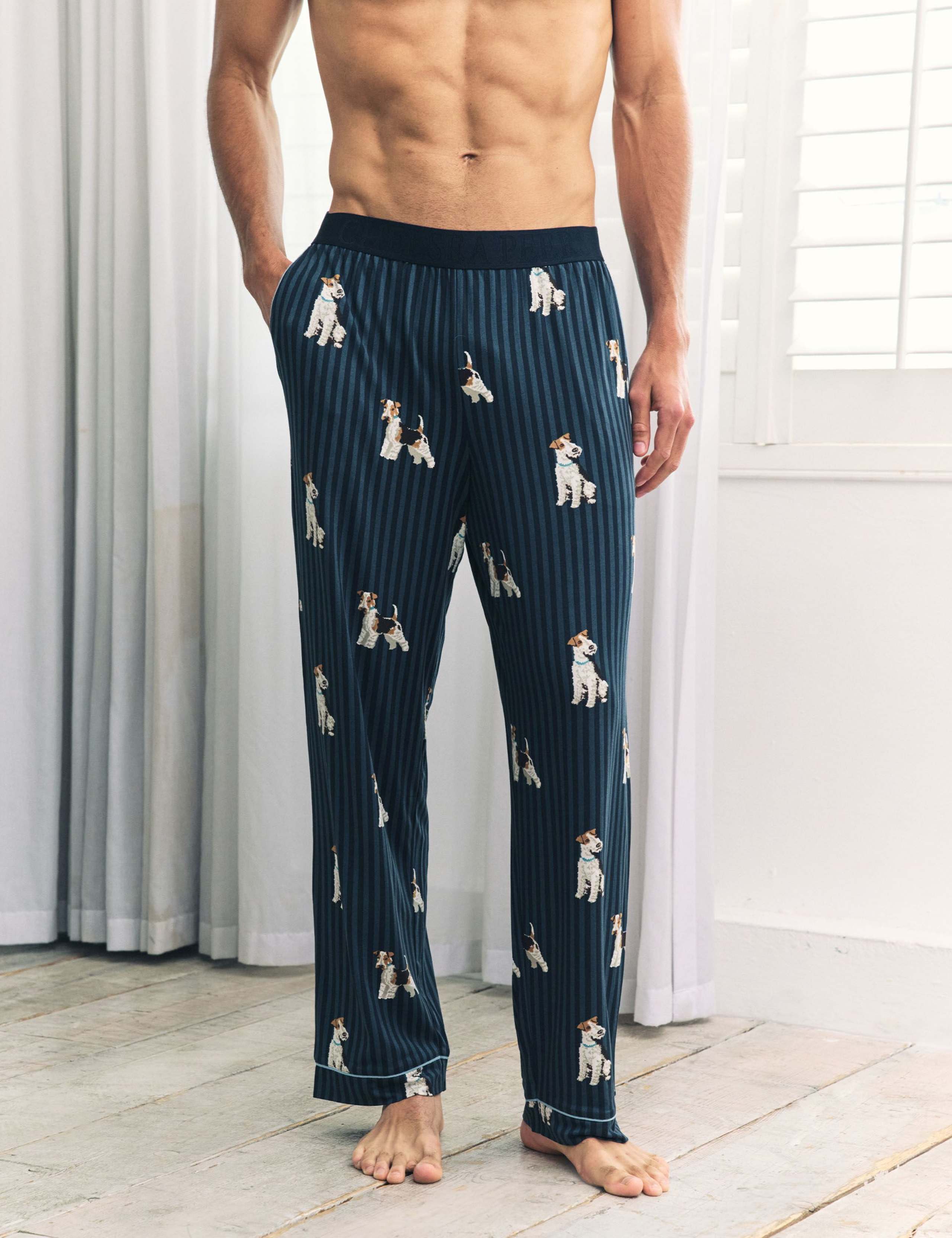 Jersey Dog Print Striped Pyjama Bottoms 2 of 5