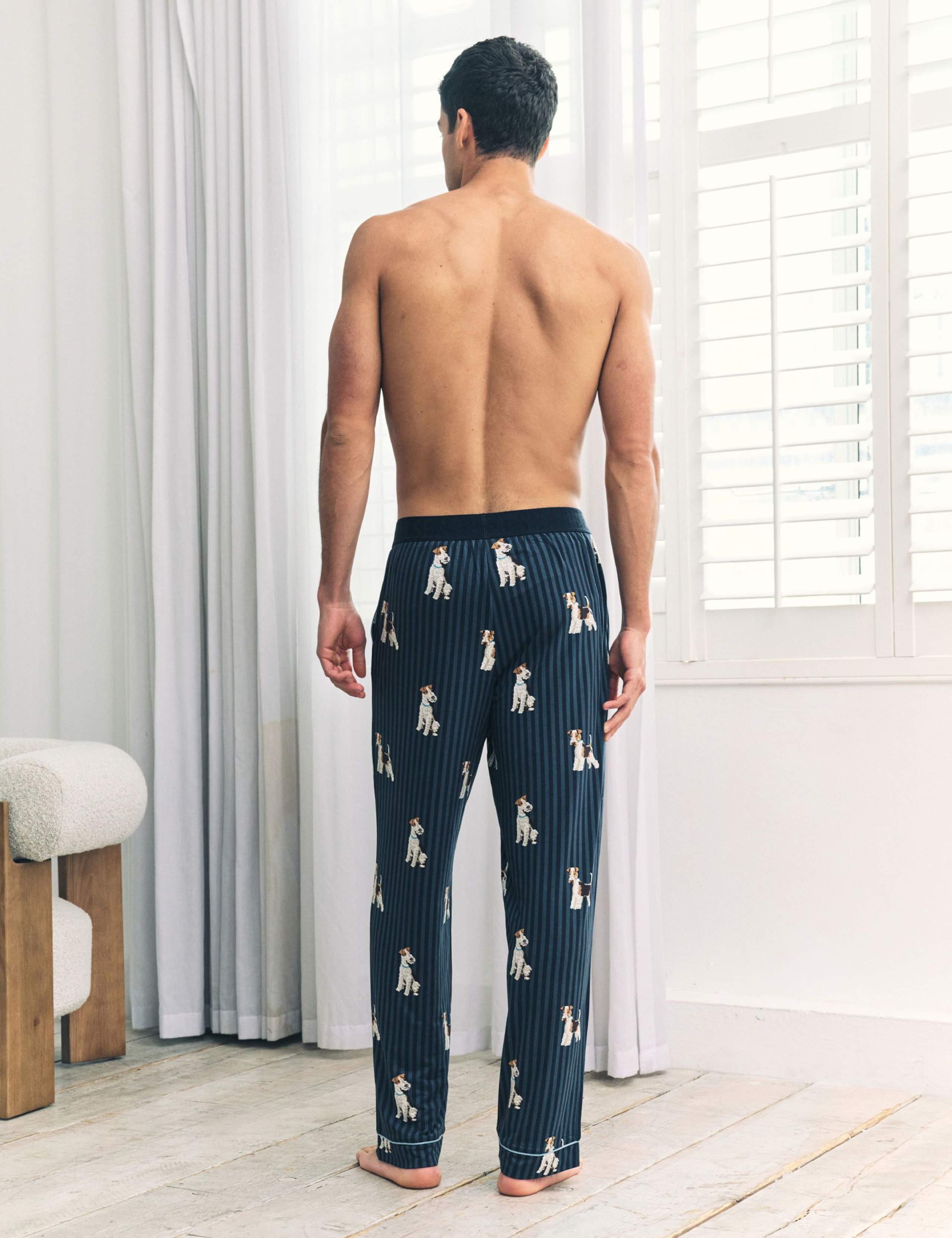 Jersey Dog Print Striped Pyjama Bottoms 3 of 5