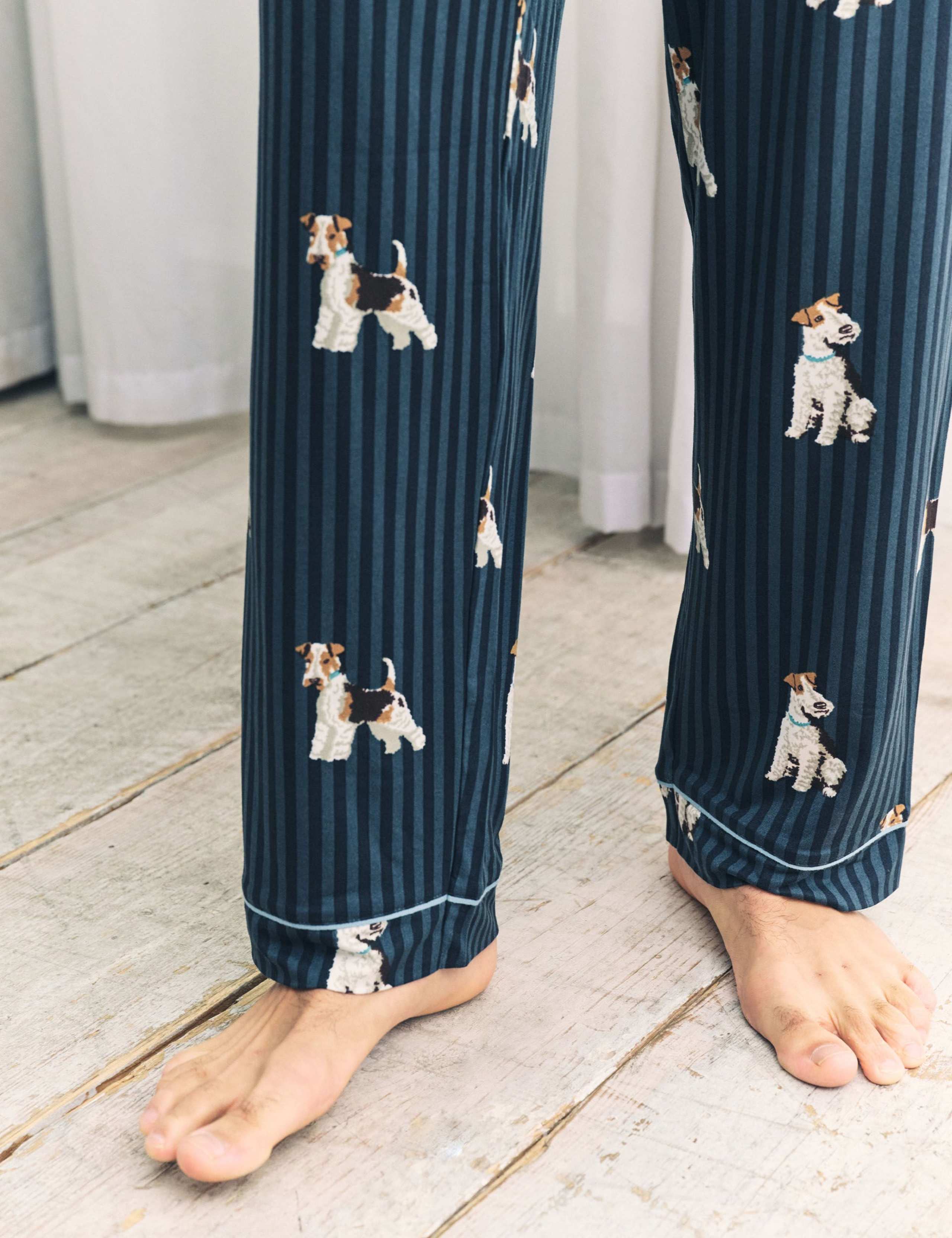 Jersey Dog Print Striped Pyjama Bottoms 5 of 5