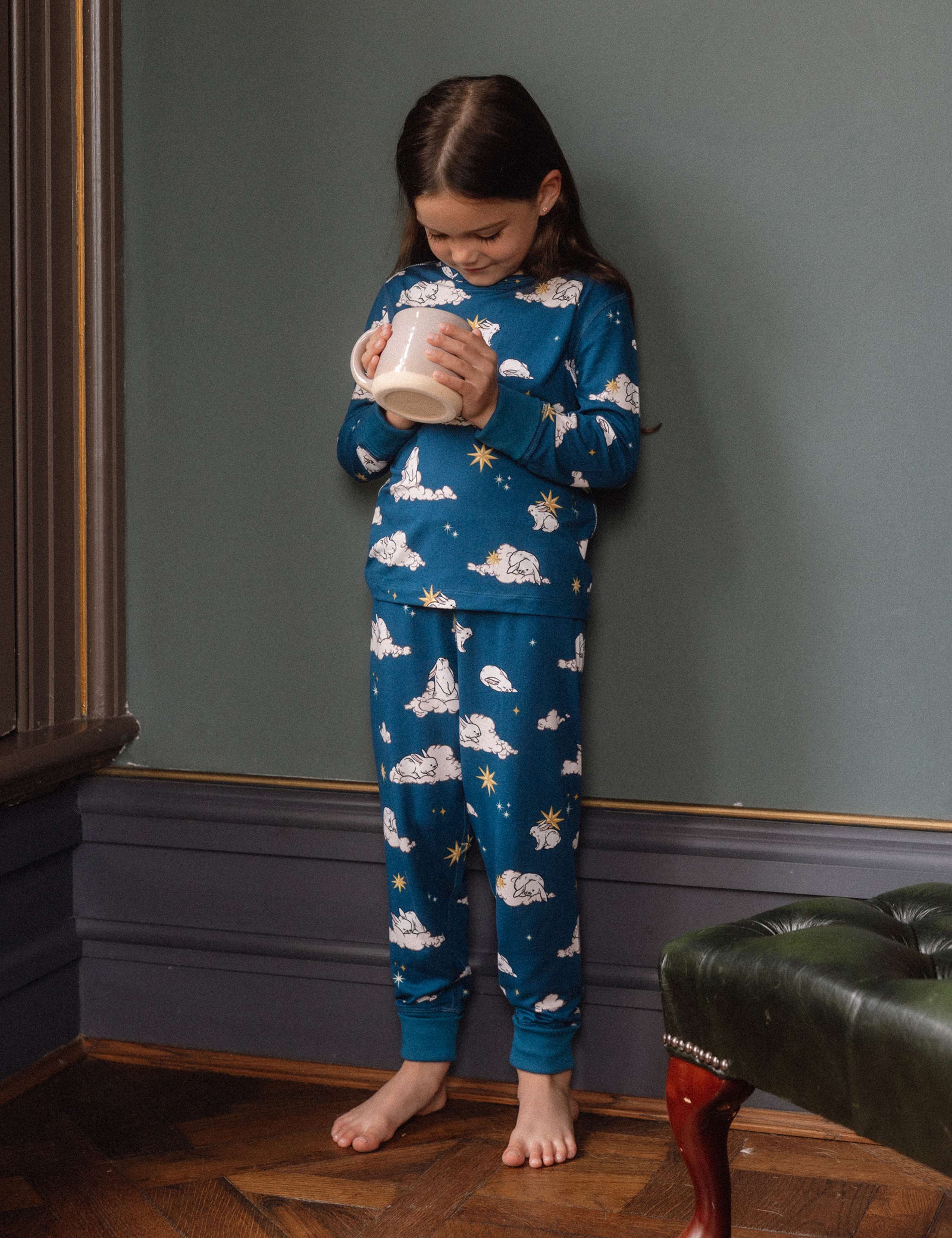 2pk Hedgehog & Bunny Print Crew Neck Pyjama Sets (1-12 Yrs) 6 of 11