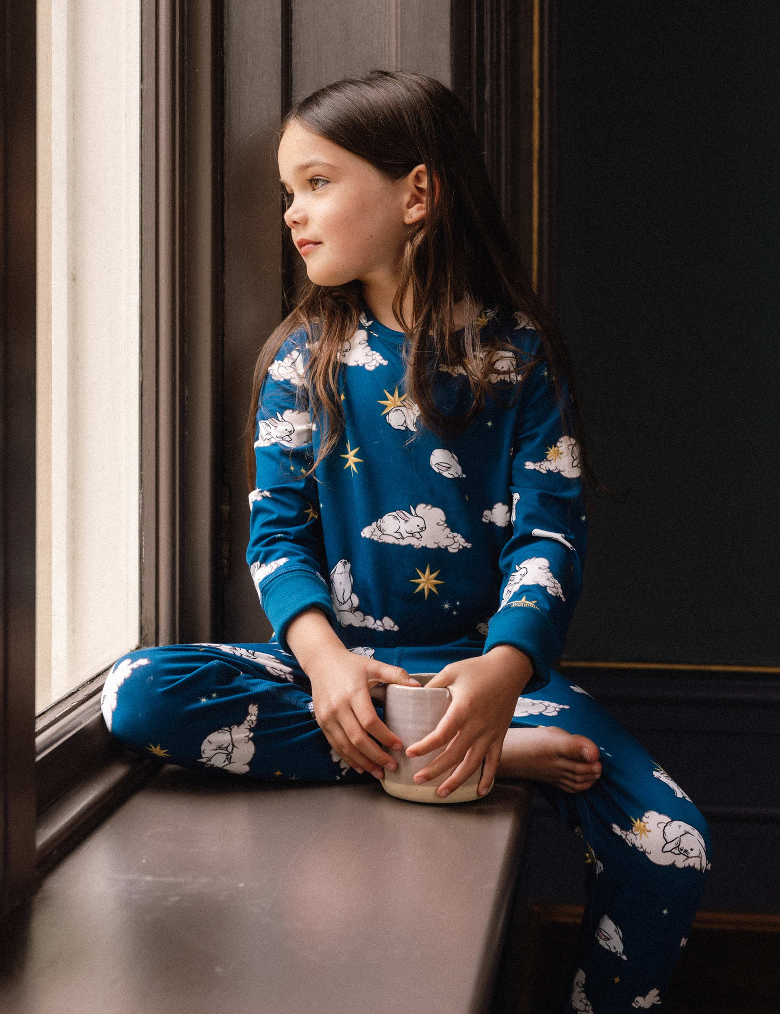 2pk Hedgehog & Bunny Print Crew Neck Pyjama Sets (1-12 Yrs) 8 of 11