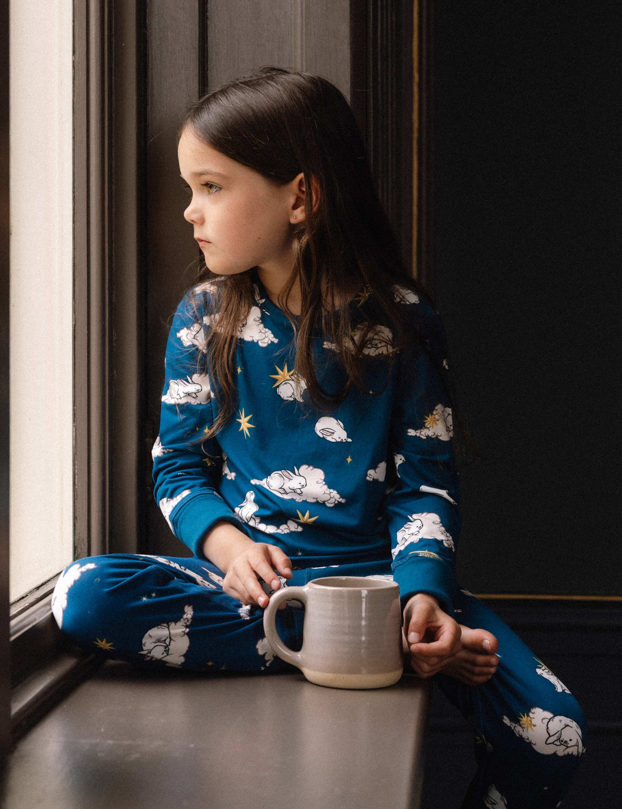 2pk Hedgehog & Bunny Print Crew Neck Pyjama Sets (1-12 Yrs) 9 of 11