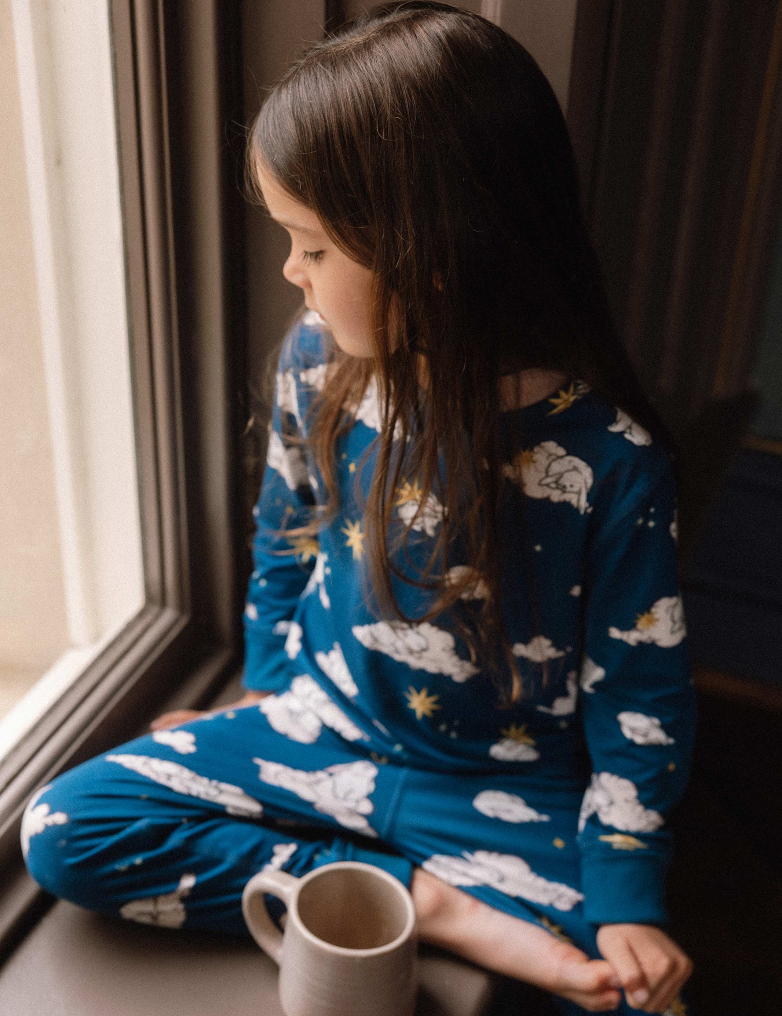 2pk Hedgehog & Bunny Print Crew Neck Pyjama Sets (1-12 Yrs) 10 of 11