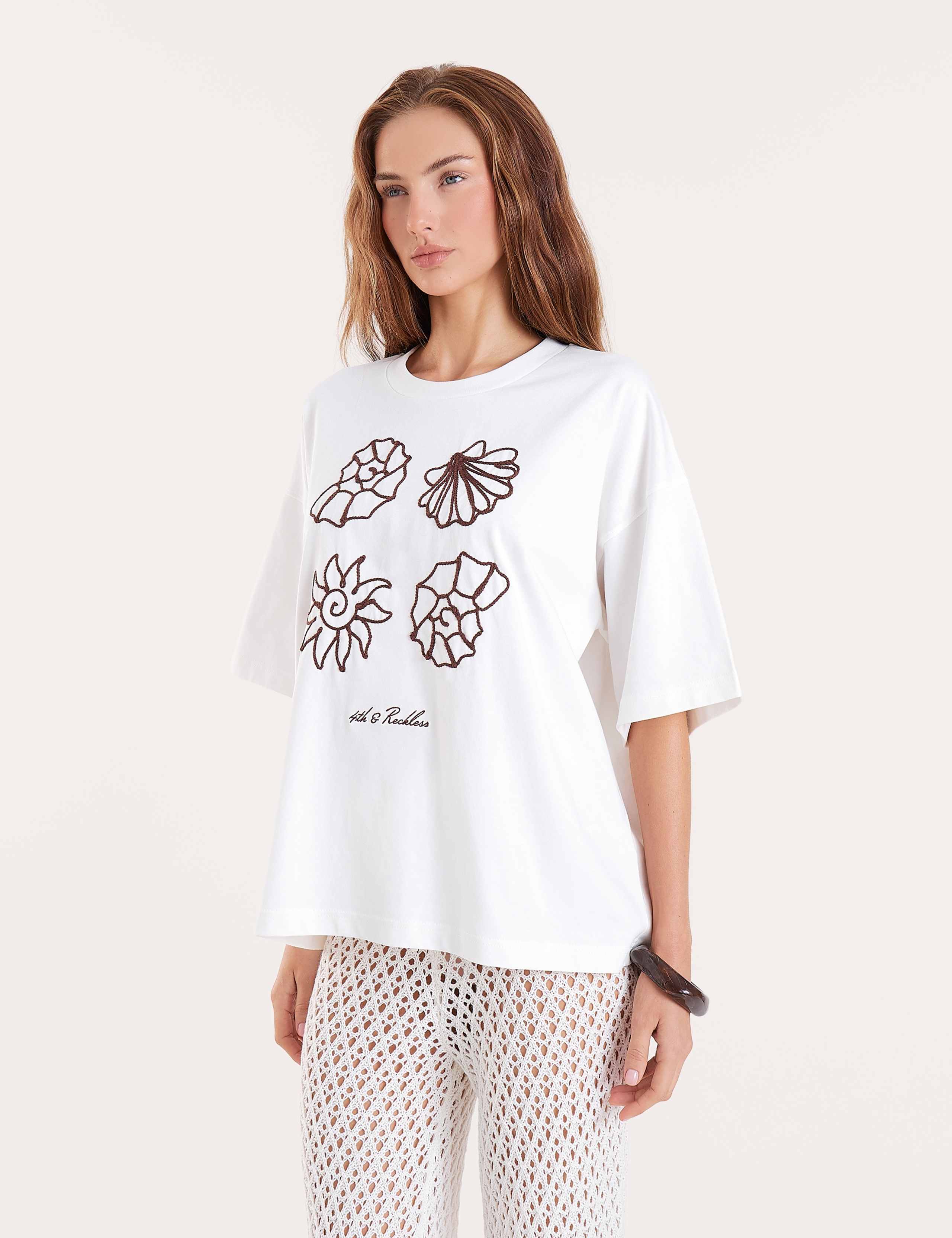 Pure Cotton Embroidered T-Shirt 3 of 6