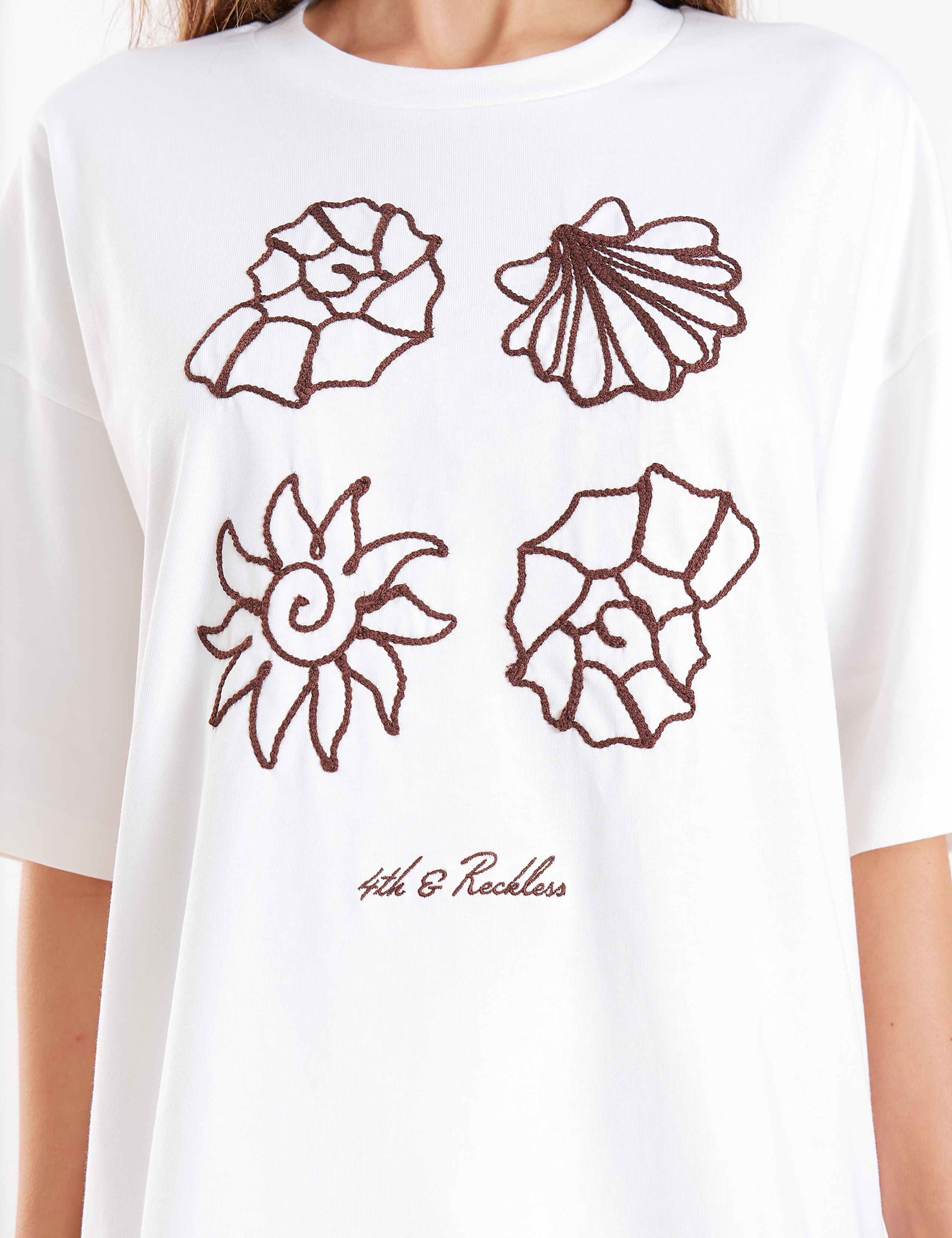 Pure Cotton Embroidered T-Shirt 4 of 6