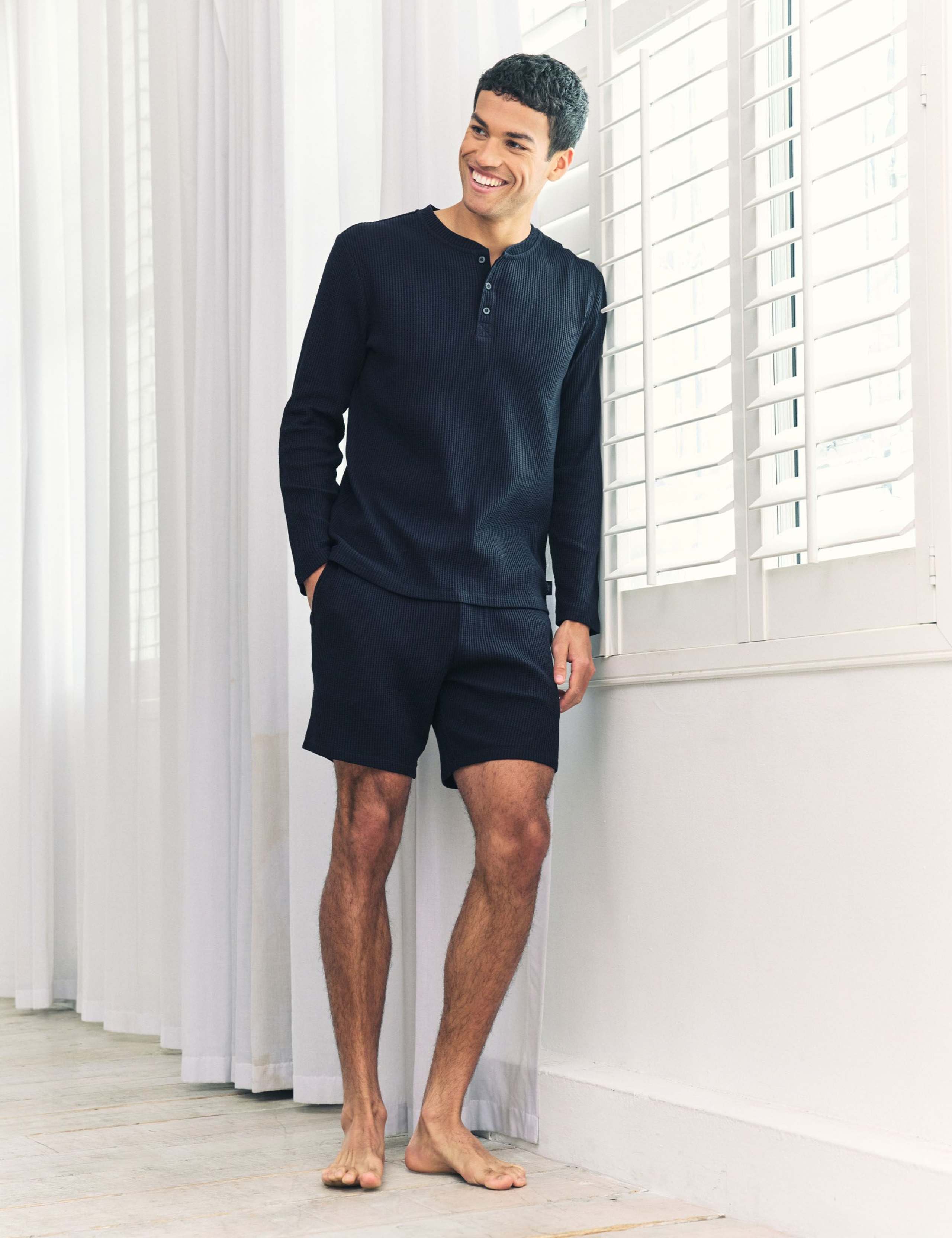 Cotton Rich Waffle Pyjama Shorts 1 of 4