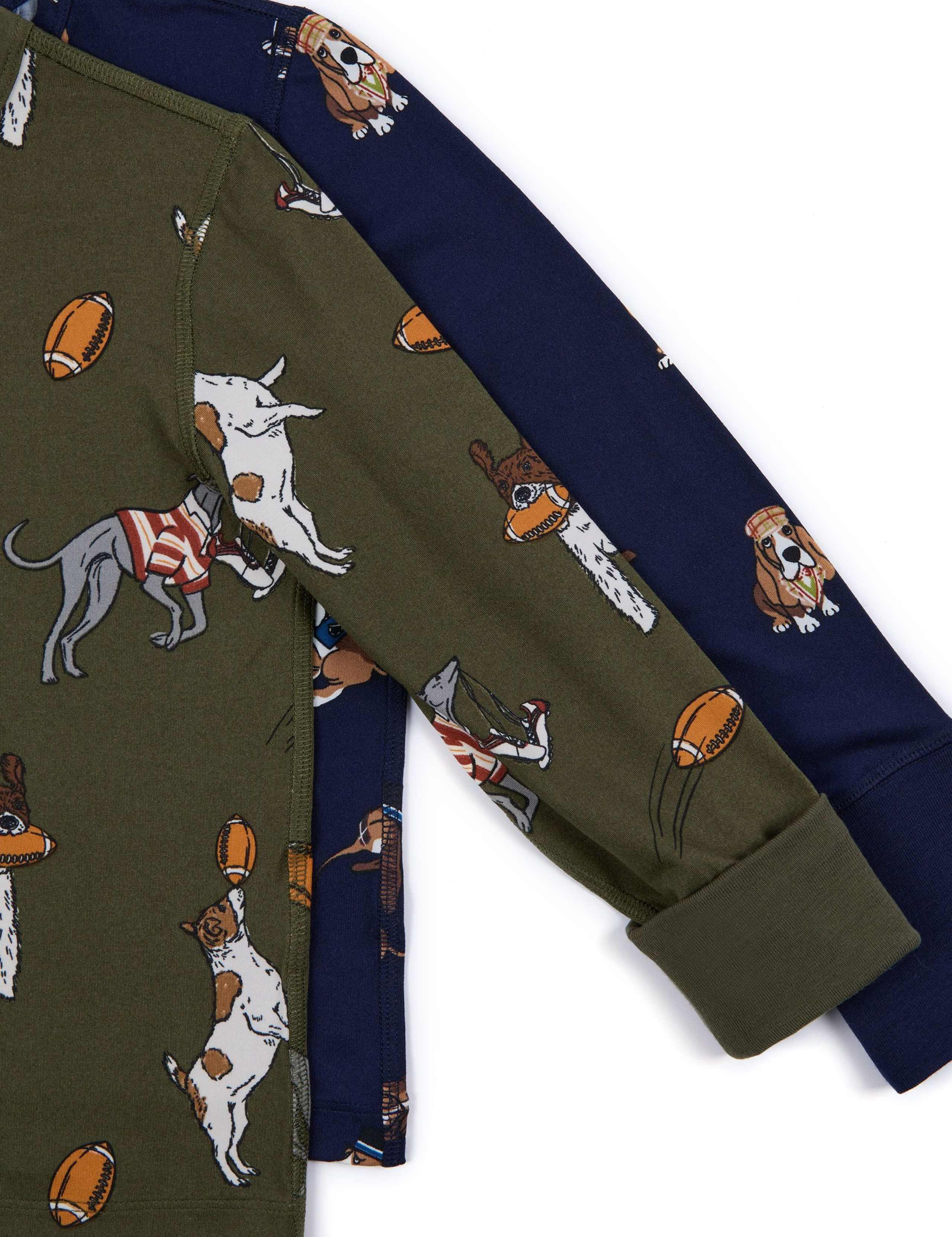 2pk Cotton Rich Dog Print Pyjama Sets (1 – 12 Yrs) 4 of 4