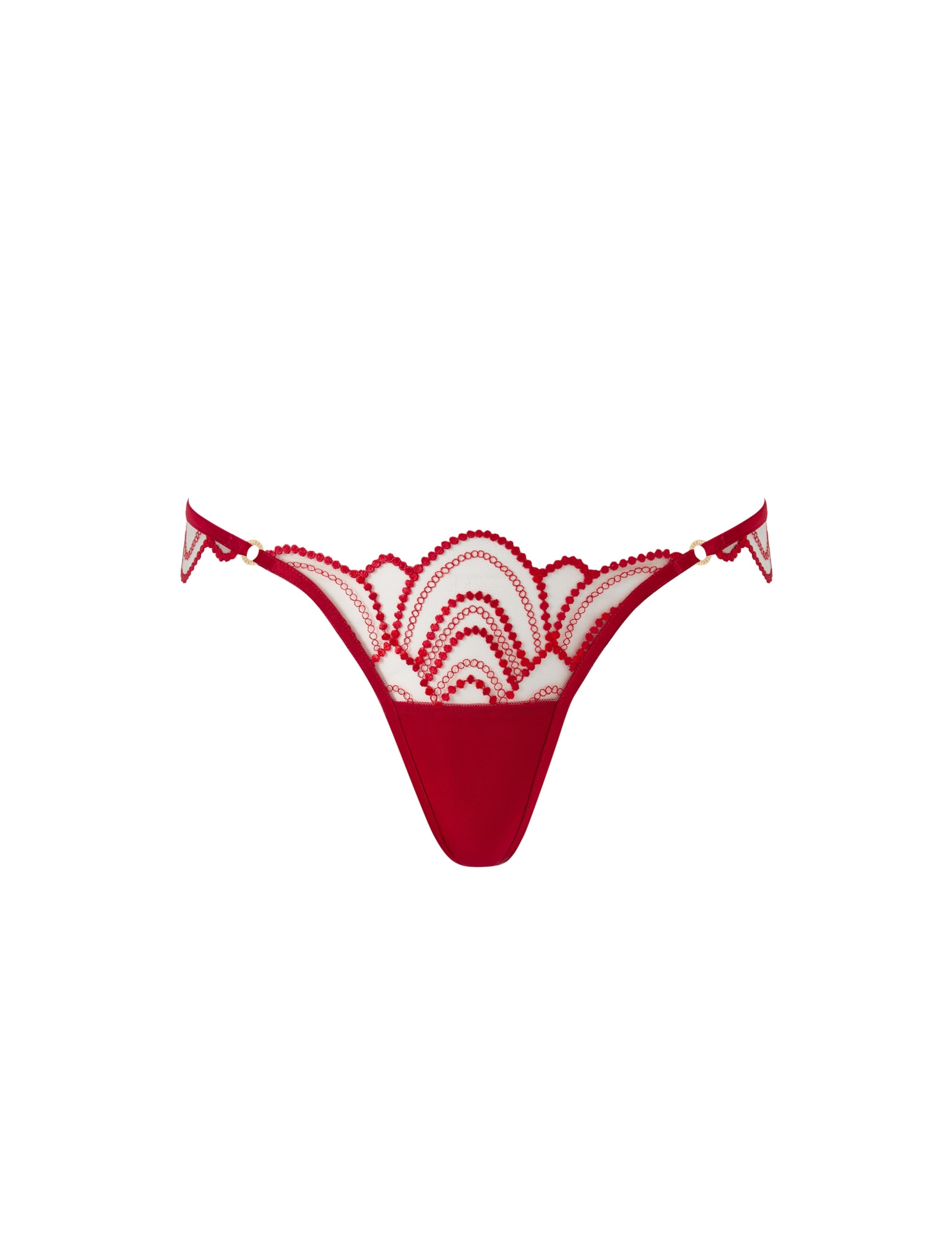 Soraya Mesh & Embroidery Thong 2 of 5