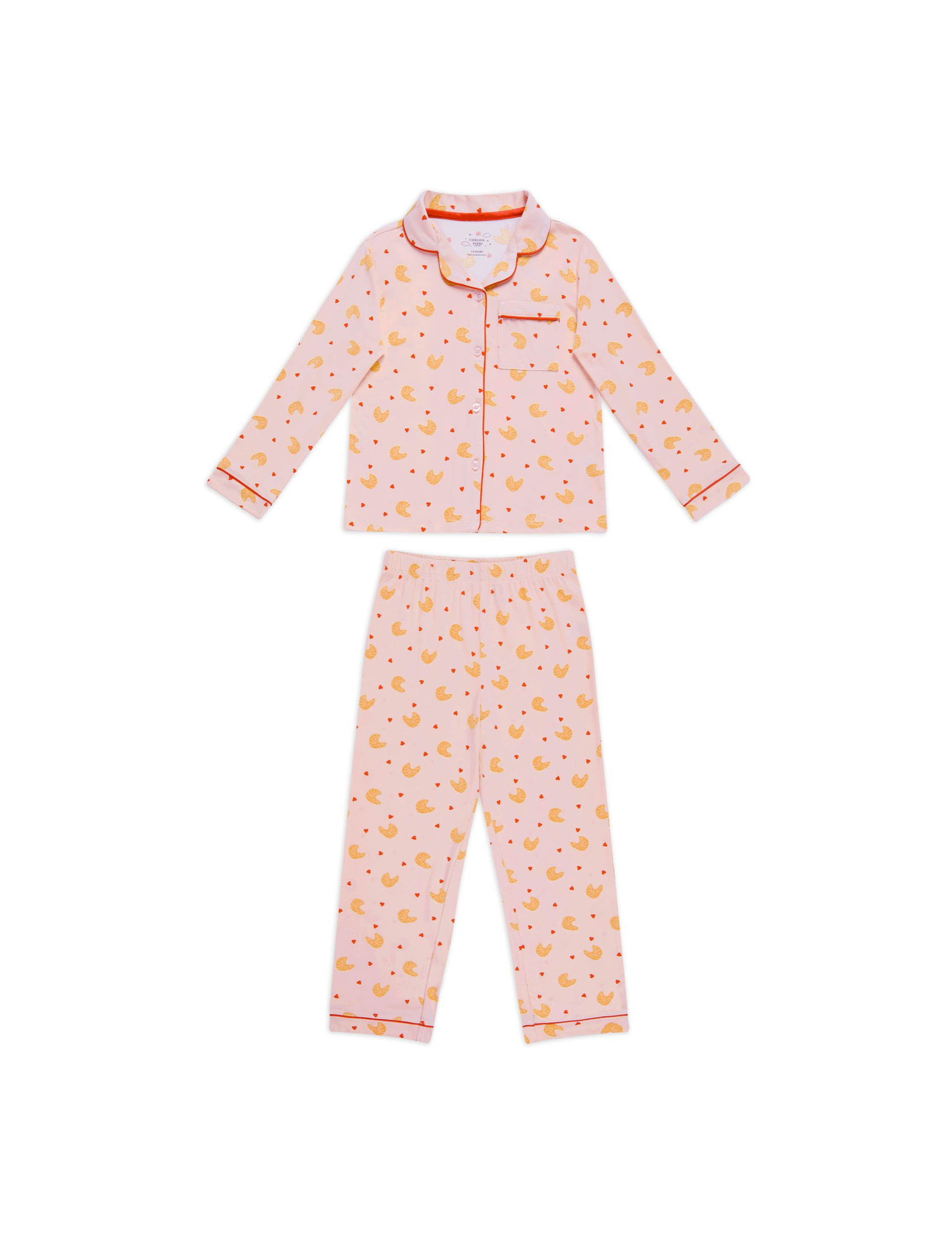 Heart Print Pyjamas (1-12 Yrs) 1 of 3