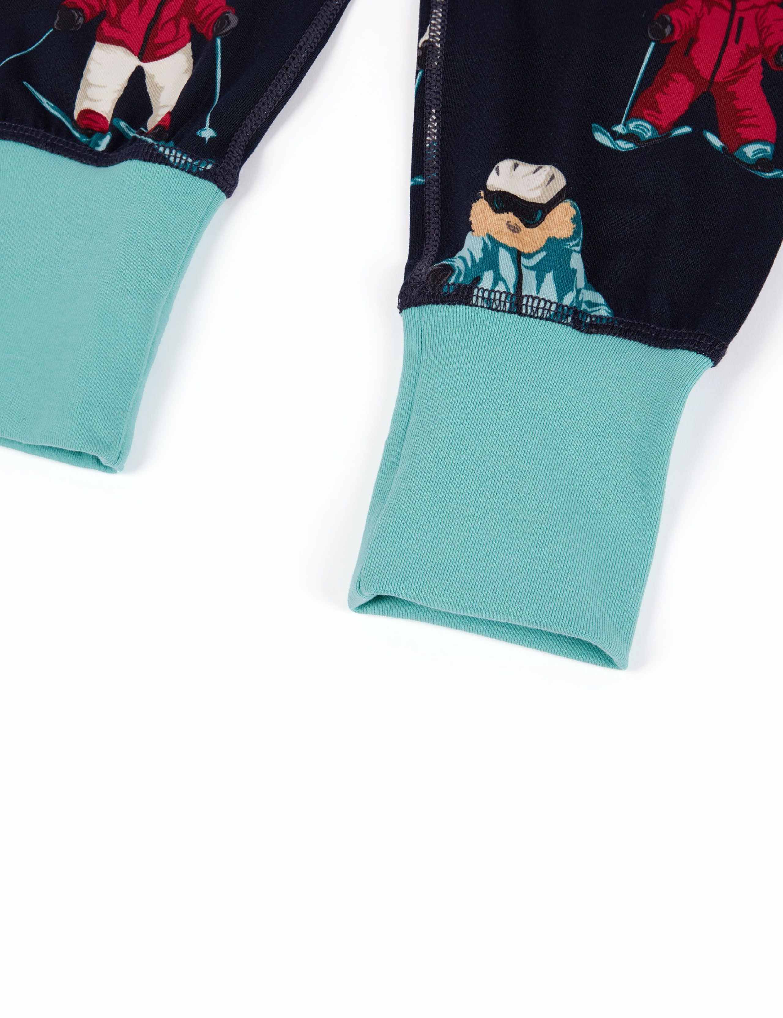 Christmas Skiing Dog Print Crew Neck Family Pyjama Set 3 of 3