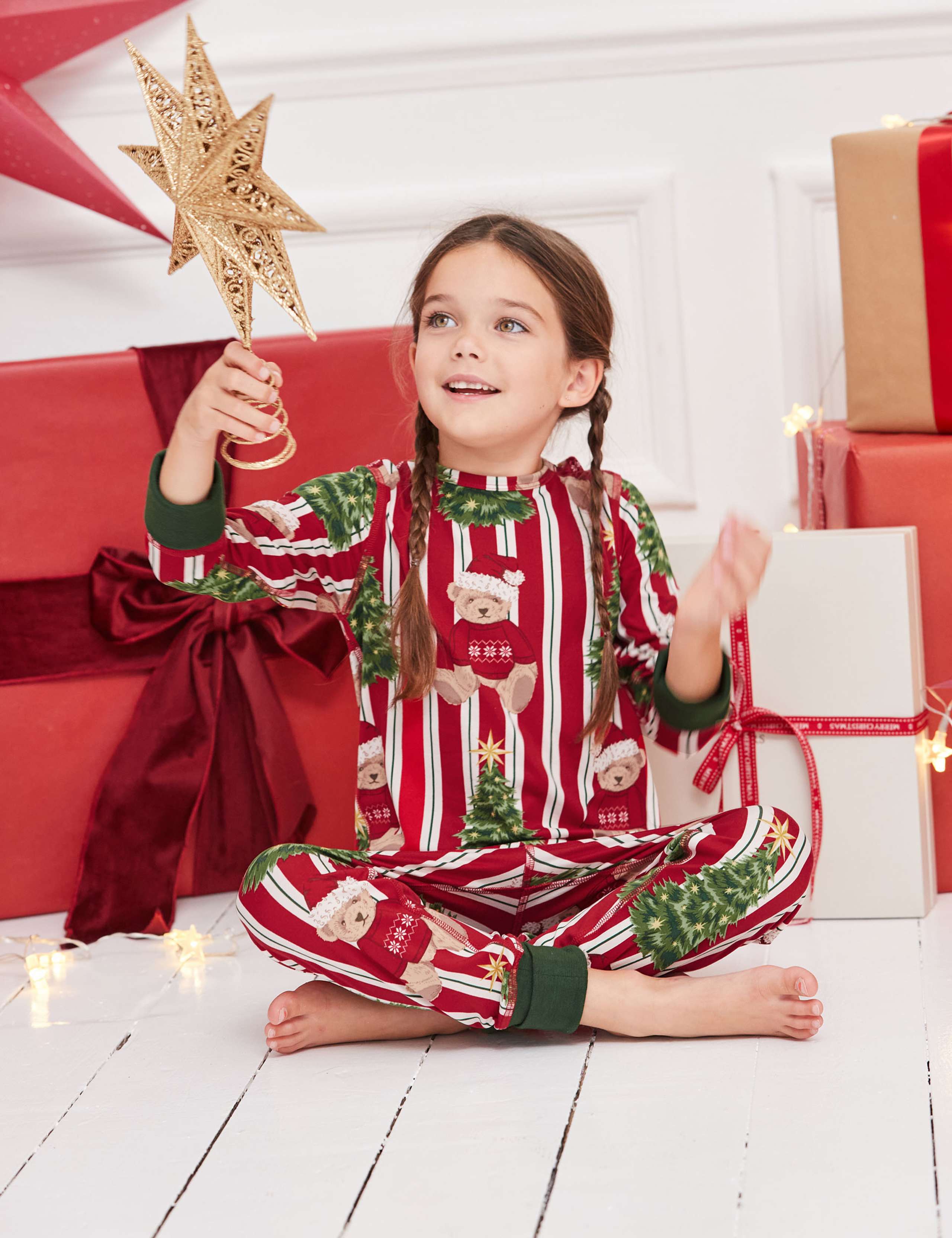 Crew Neck Printed Family Christmas Pyjama Set(1-12 Yrs) 3 of 11