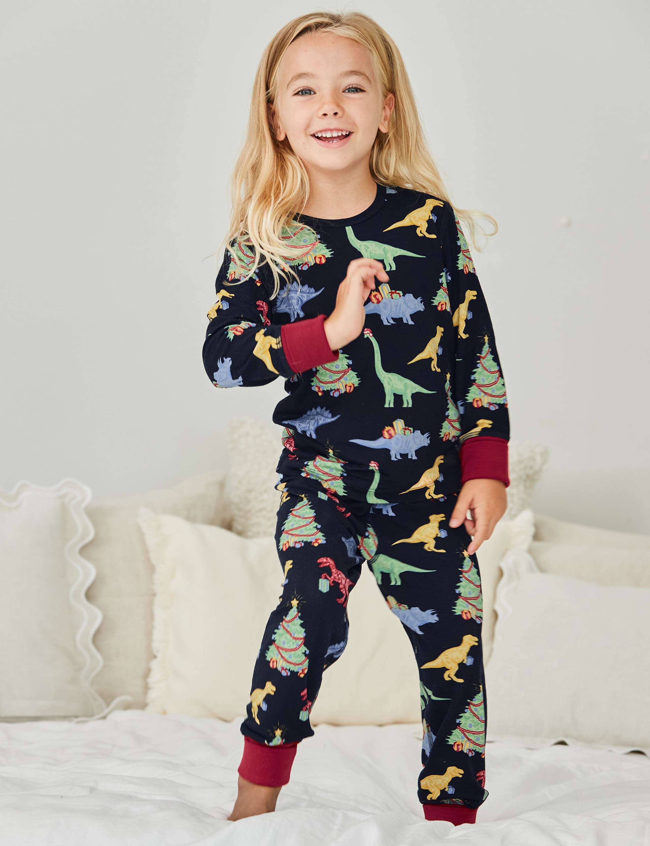Crew Neck Printed Family Christmas Pyjama Set(1-12 Yrs) 1 of 8