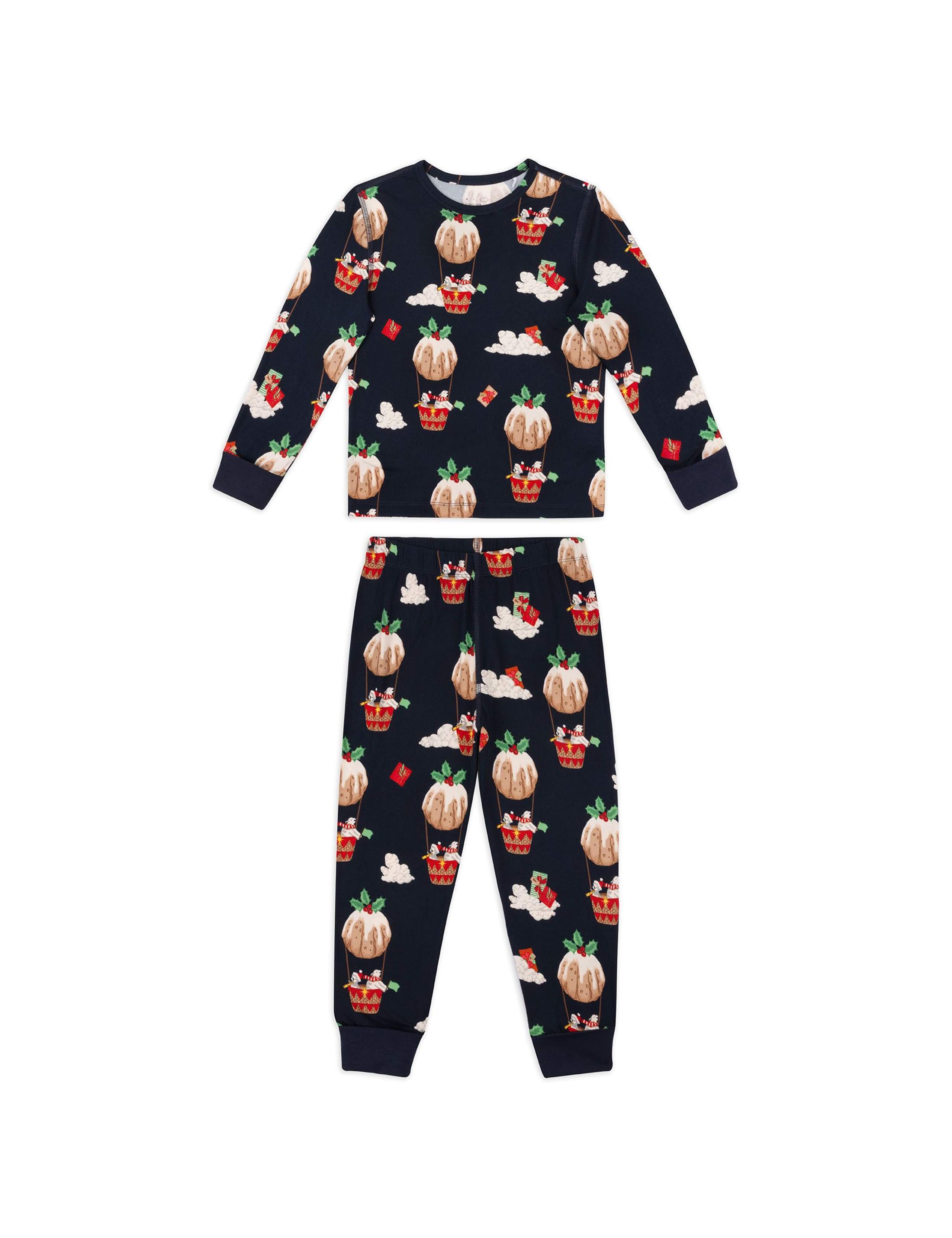 Crew Neck Printed Family Christmas Pyjama Set (1-12 Yrs) 1 of 3