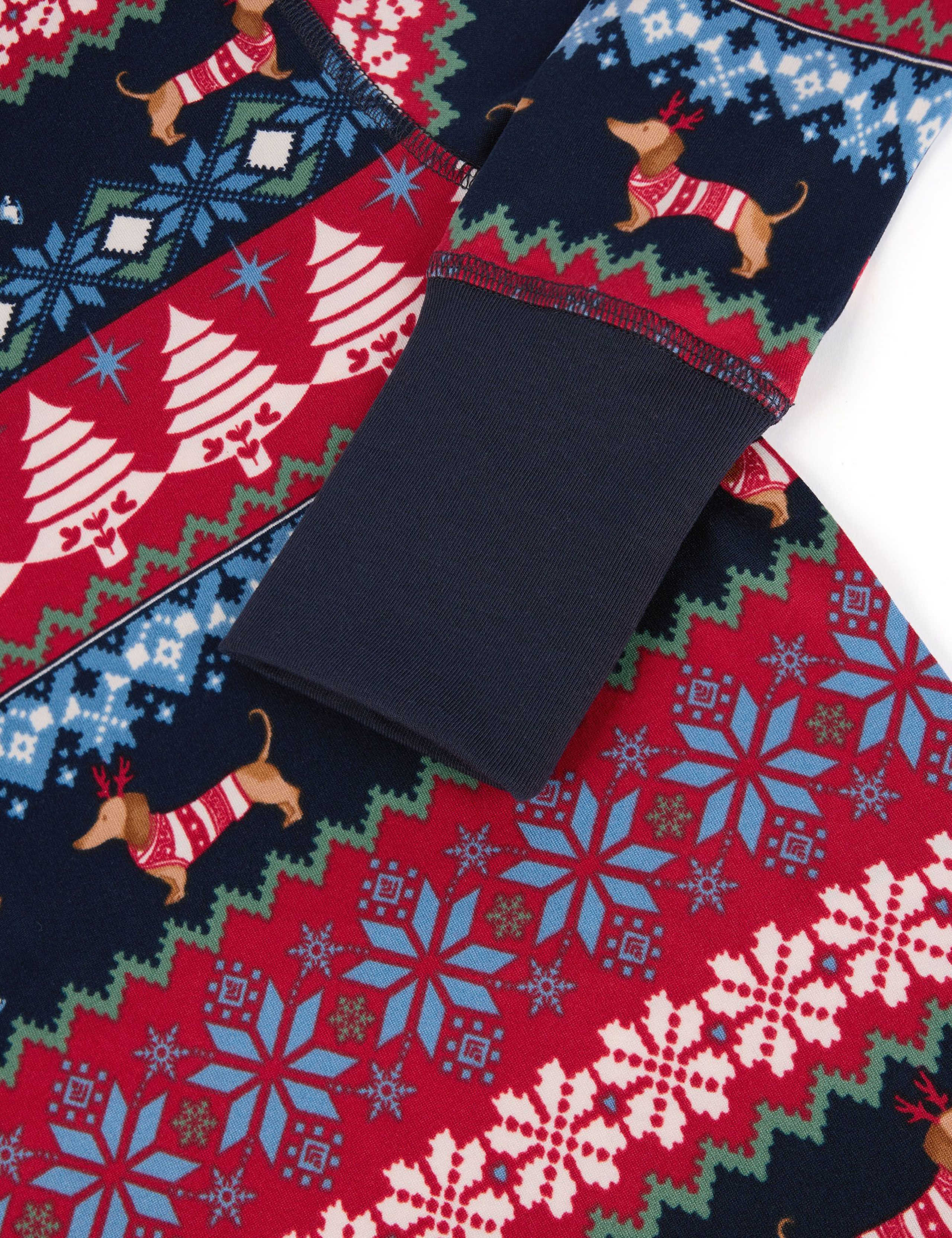 Crew Neck Printed Family Christmas Pyjama Set (1-12 Yrs) 3 of 3