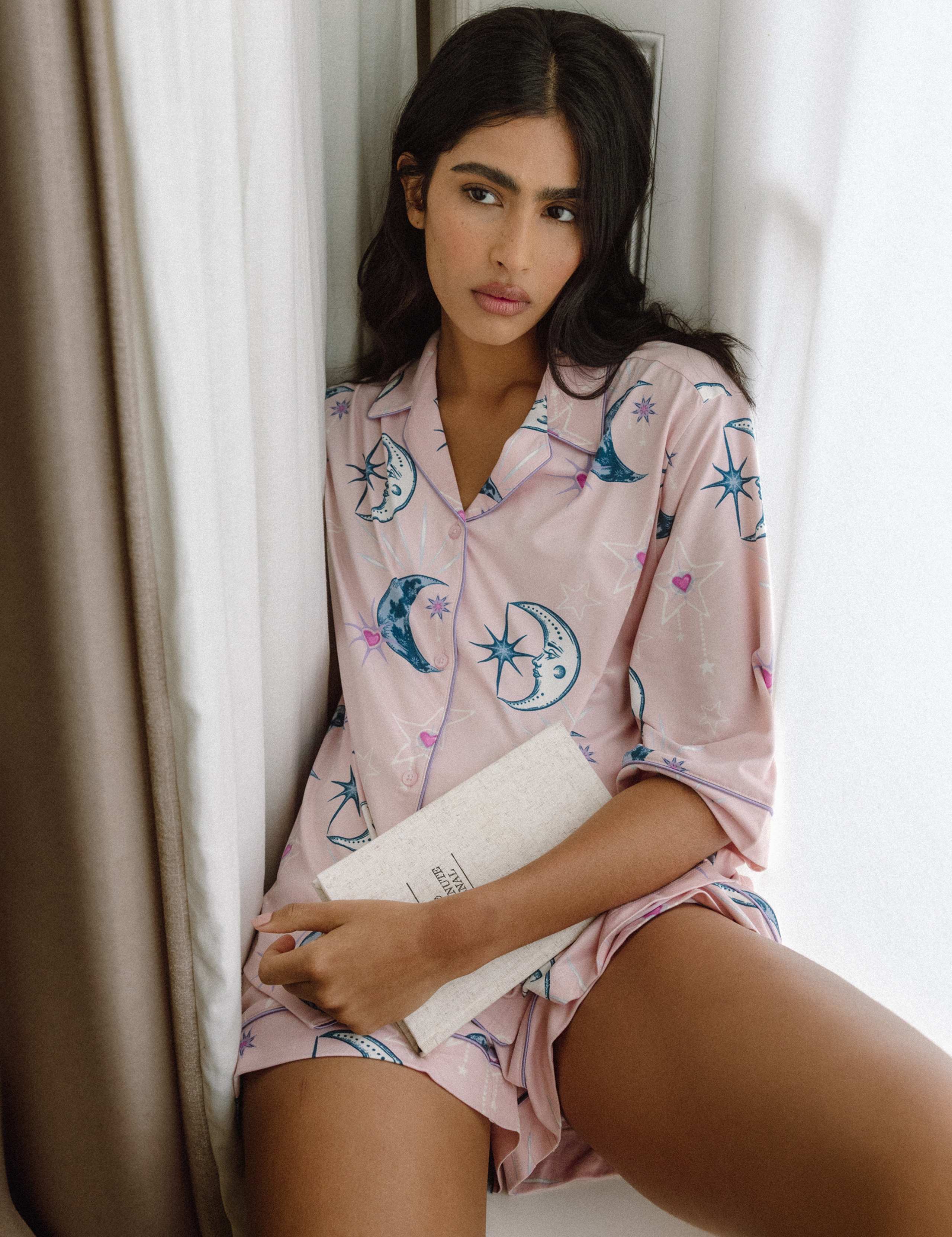 Moon Print Shortie Pyjama Set 1 of 11