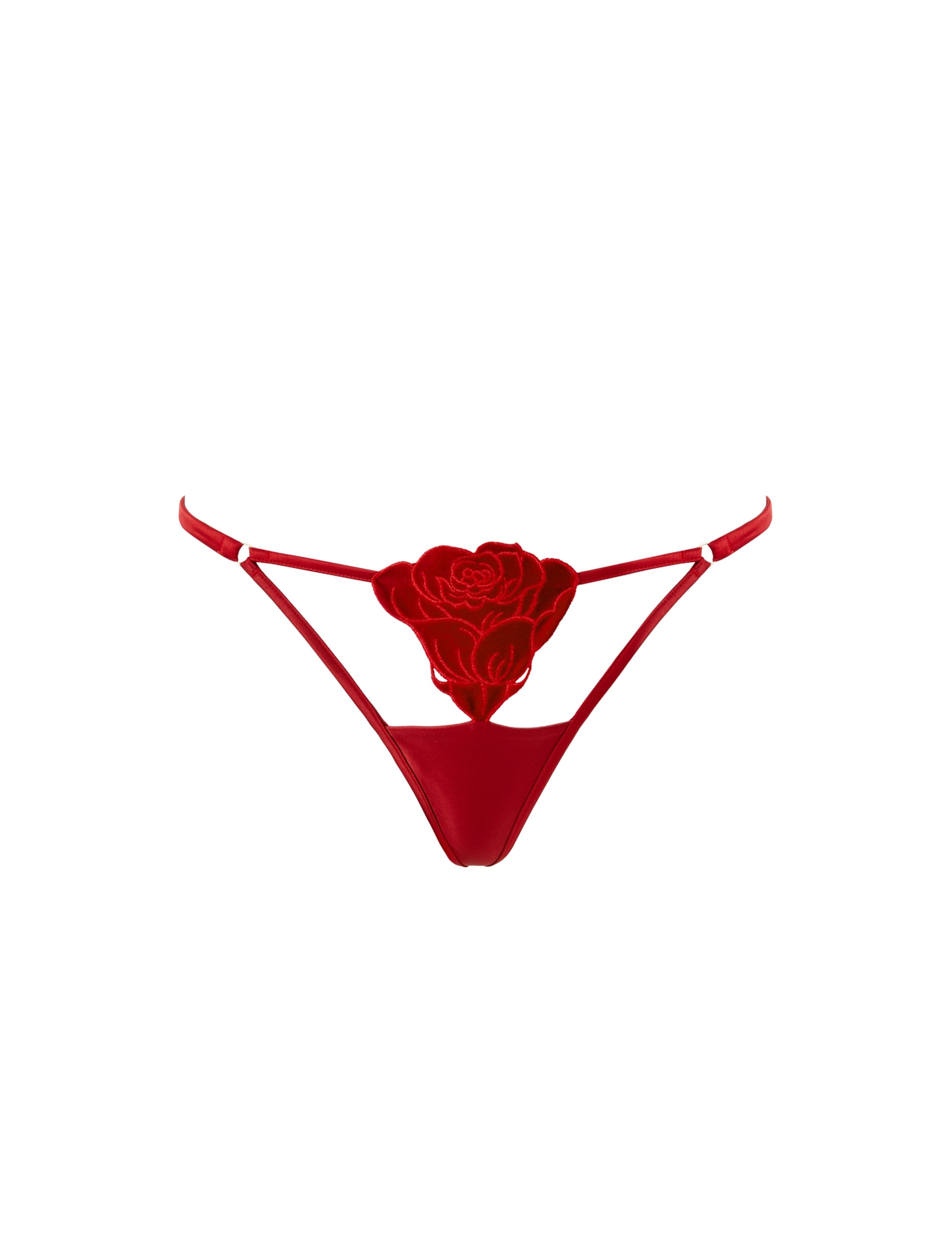 Rose Appliqué Thong 2 of 4