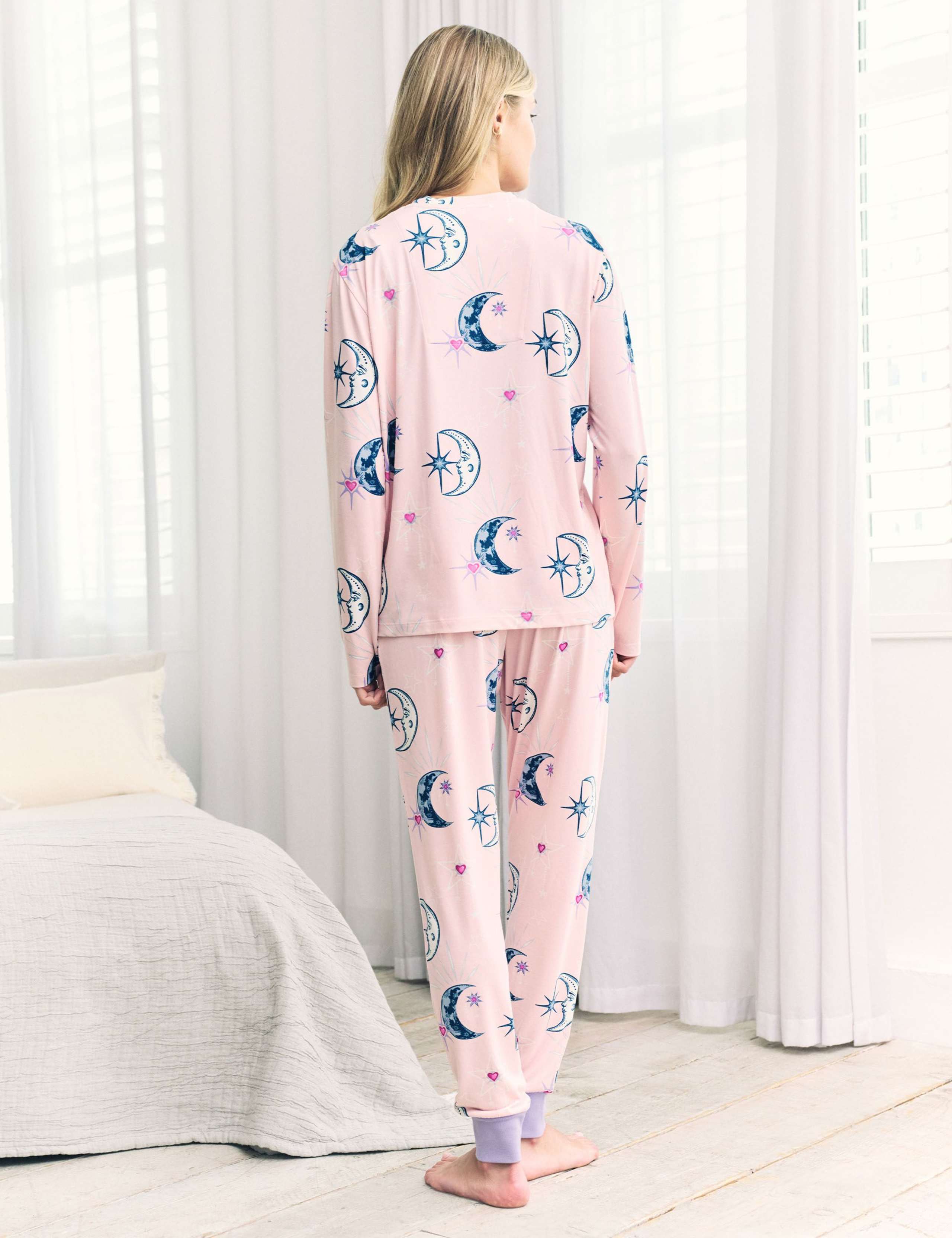 Moon Print Crew Neck Pyjamas 2 of 6