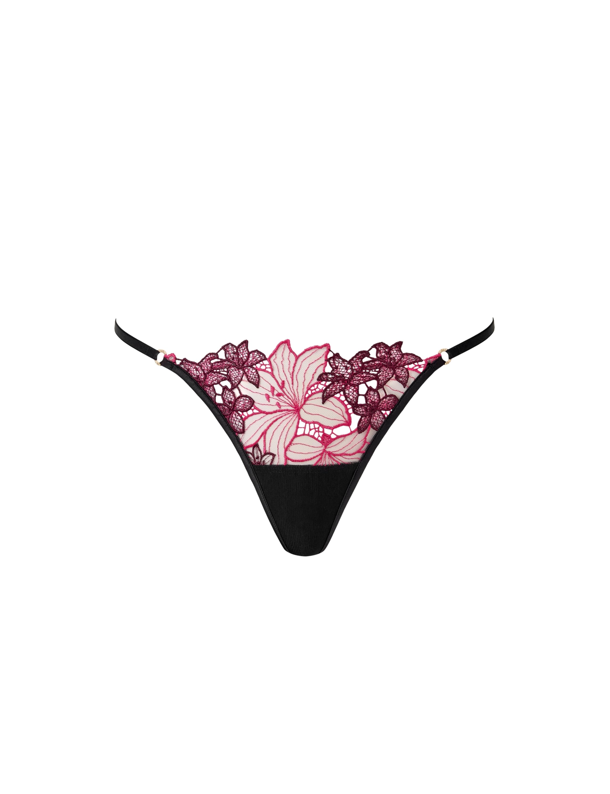 Calantha Lace & Embroidery Thong 2 of 5